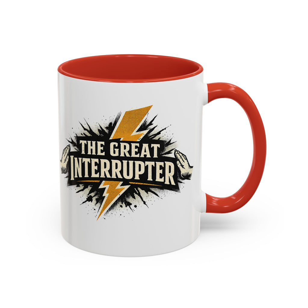 The Great Interrupter Coffee Mug — Funny Lightning Bolt Accent Ceramic Mug