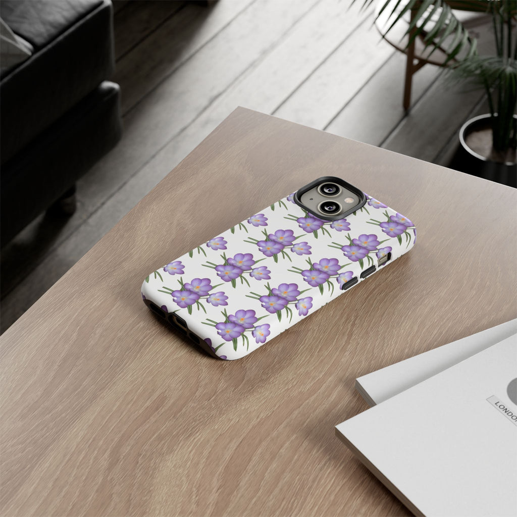 Tough Case — Purple Floral Phone Case