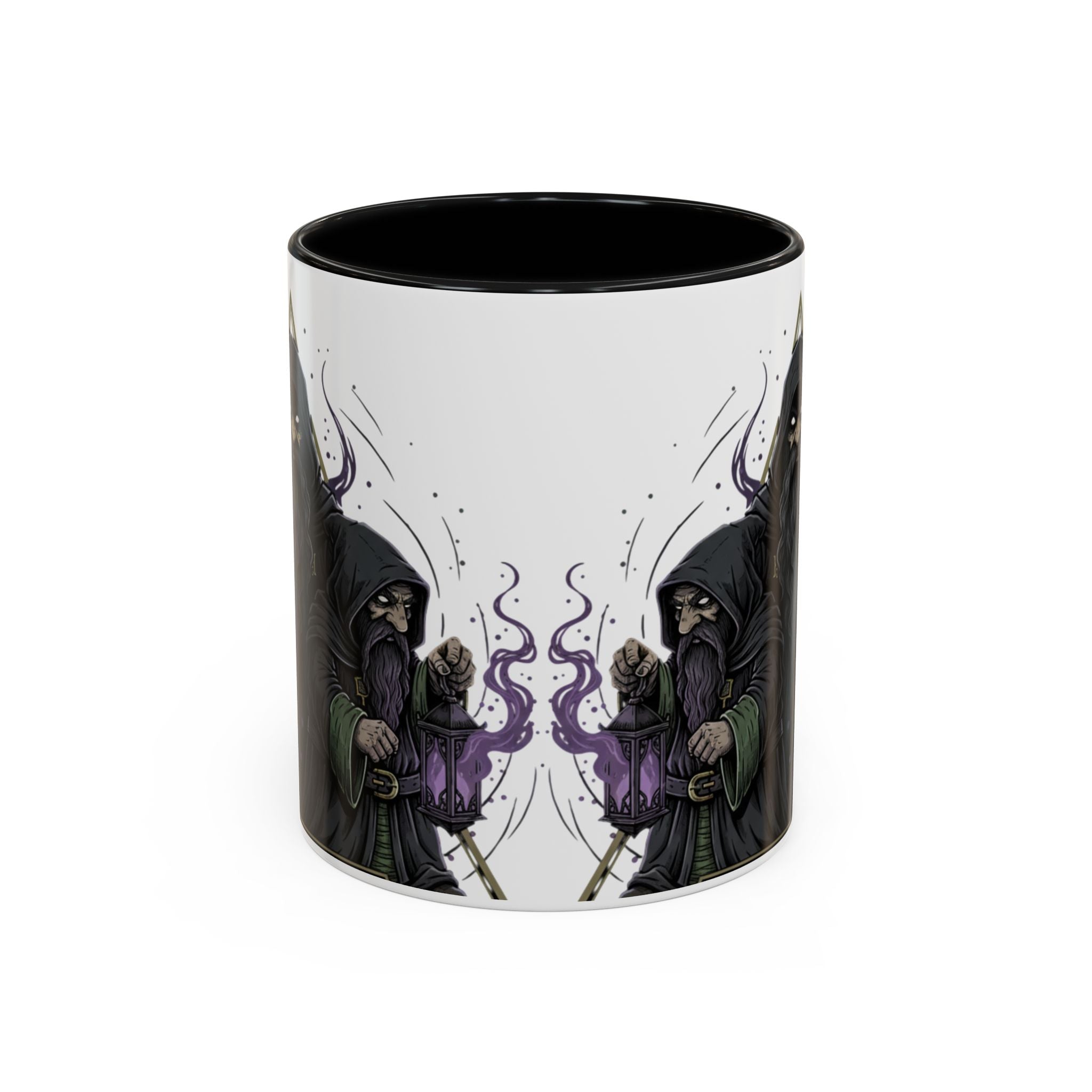 Grim Sorcerer Accent Coffee Mug – Witchy Wizard Magic 11/15oz