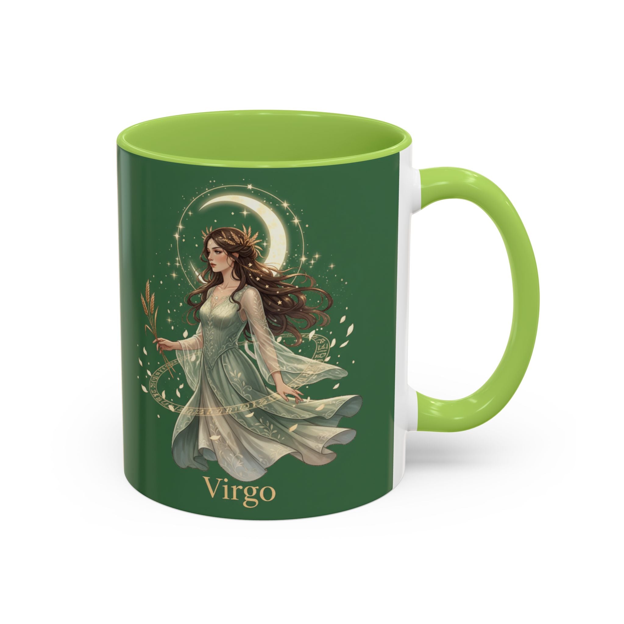 Virgo Zodiac Accent Coffee Mug — Astrological Virgo Gift (11/15oz)