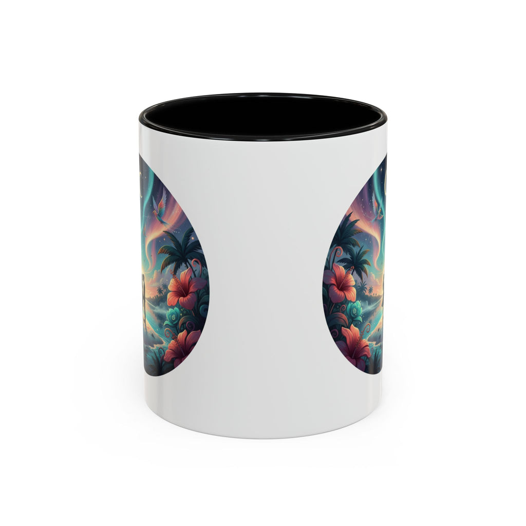 Tropical Sunset Coffee Mug — Romantic Beach Couple Accent Mug (11/15 oz)