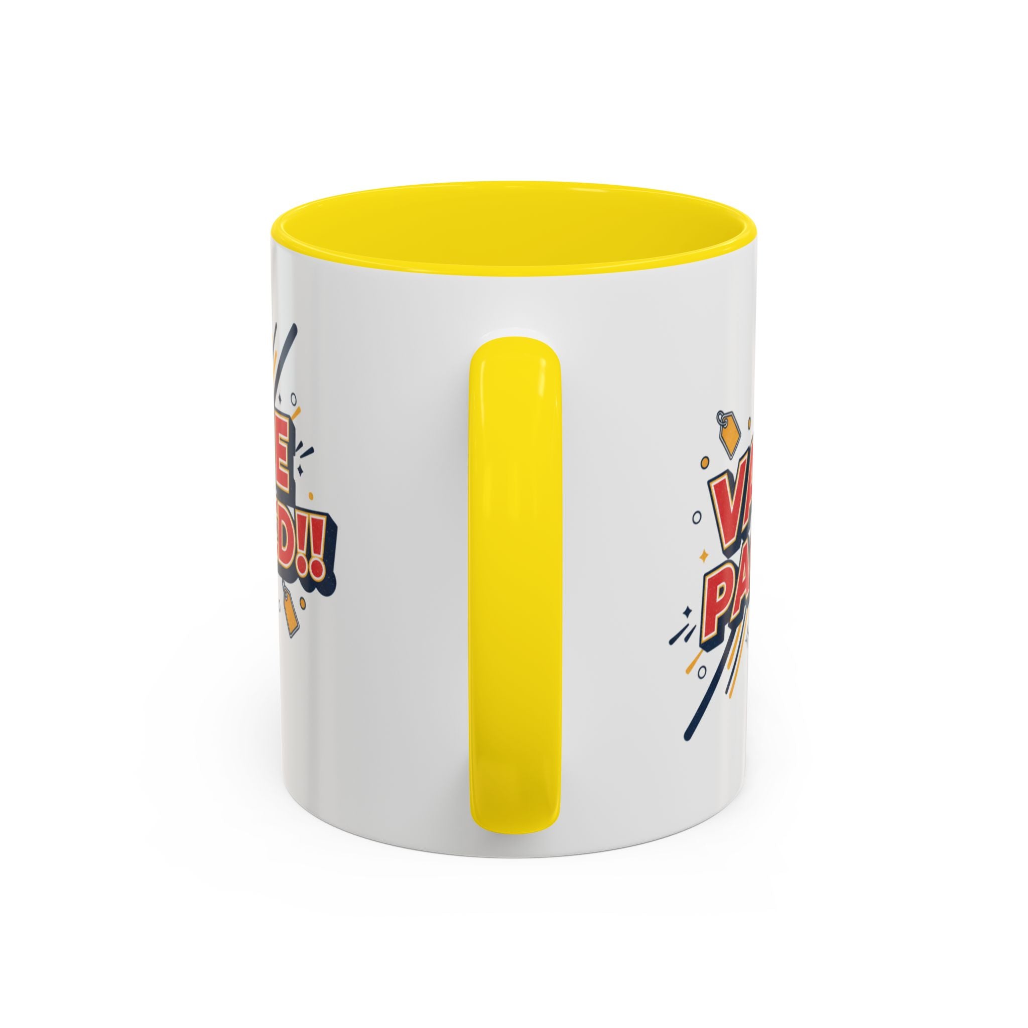 Value Packed!! Accent Coffee Mug — Bold Retro Comic Graphic (11/15 oz)