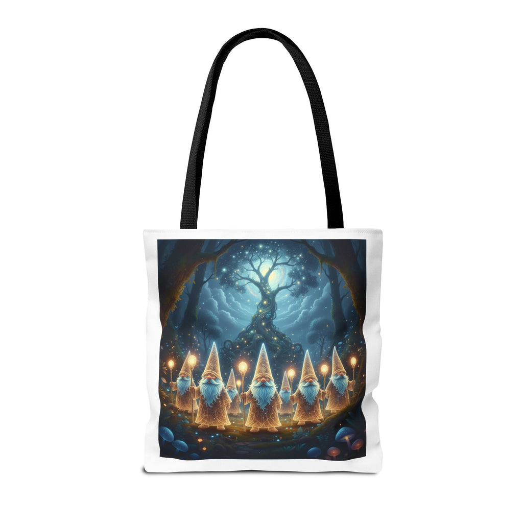Mystical Gnome Forest Tote Bag — Candlelight Woodland Magic AOP