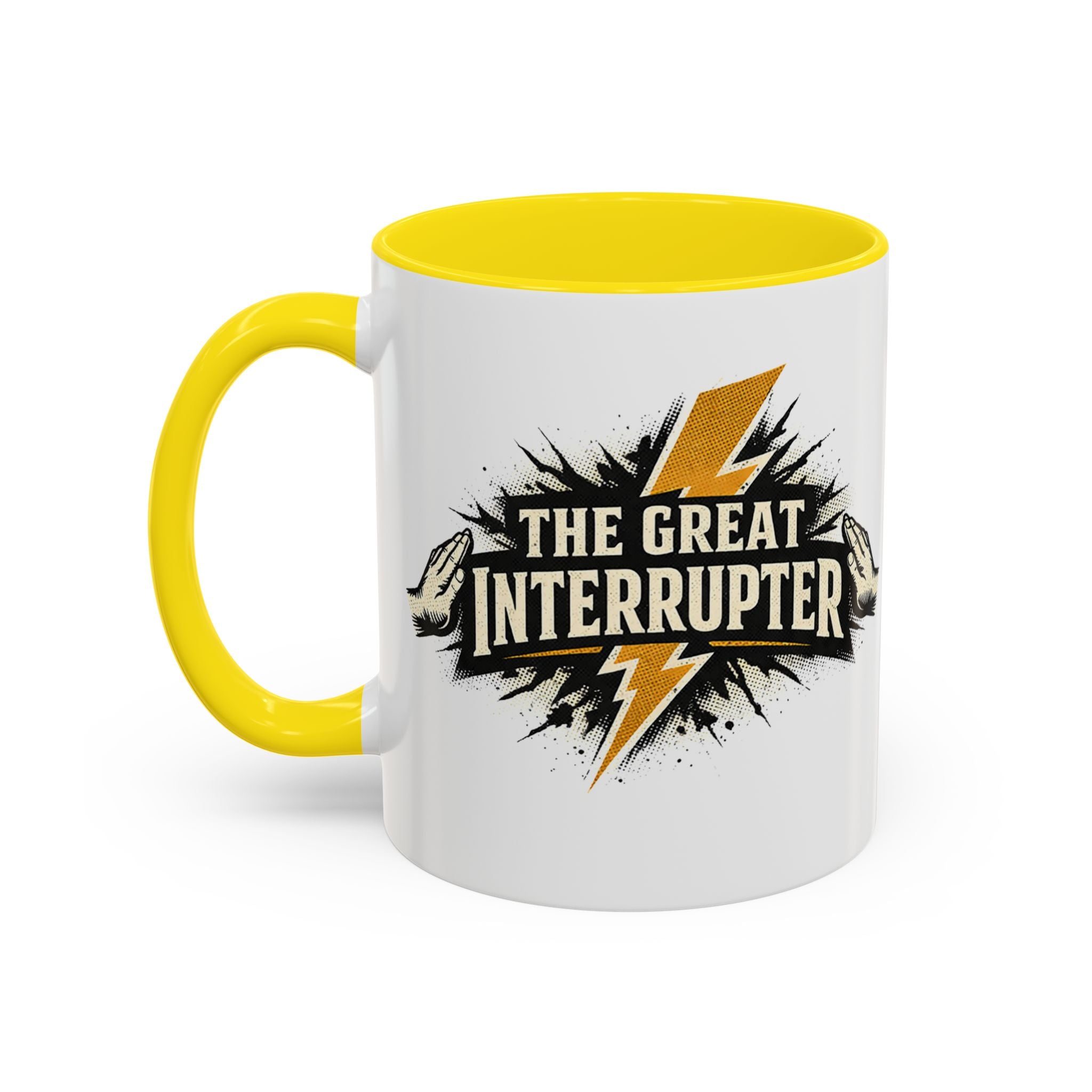 The Great Interrupter Coffee Mug — Funny Lightning Bolt Accent Ceramic Mug