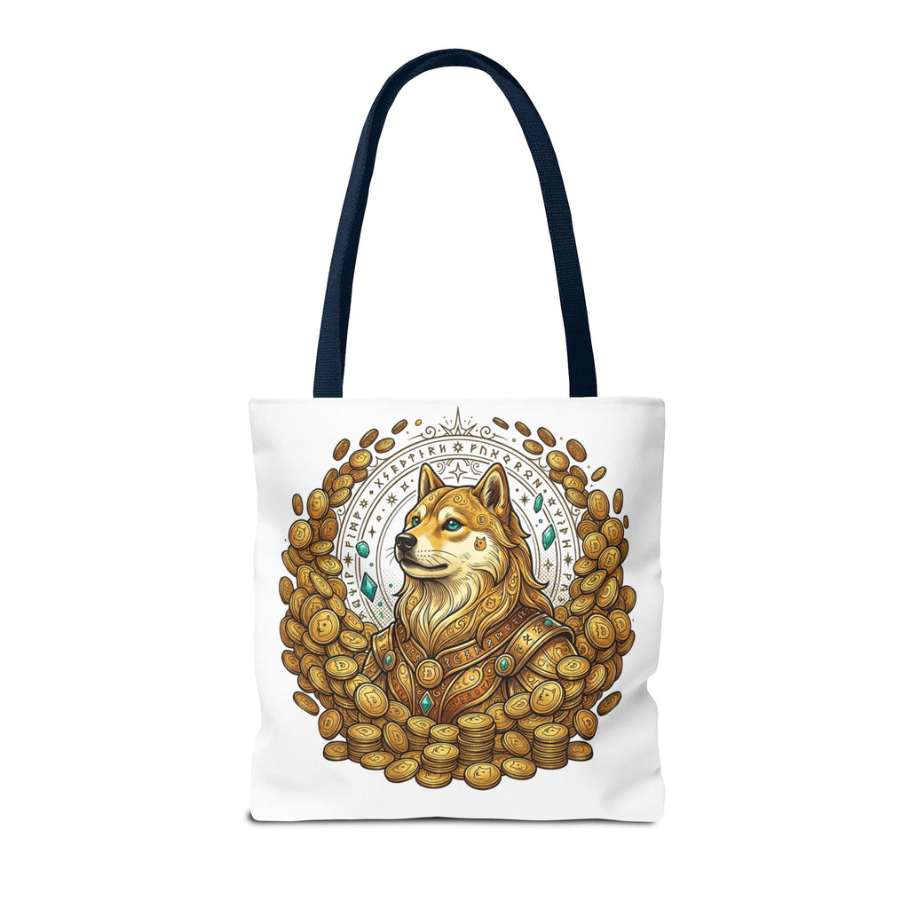 Dogecoin Shiba Inu Coin Pile Tote Bag — Crypto Meme Art Tote