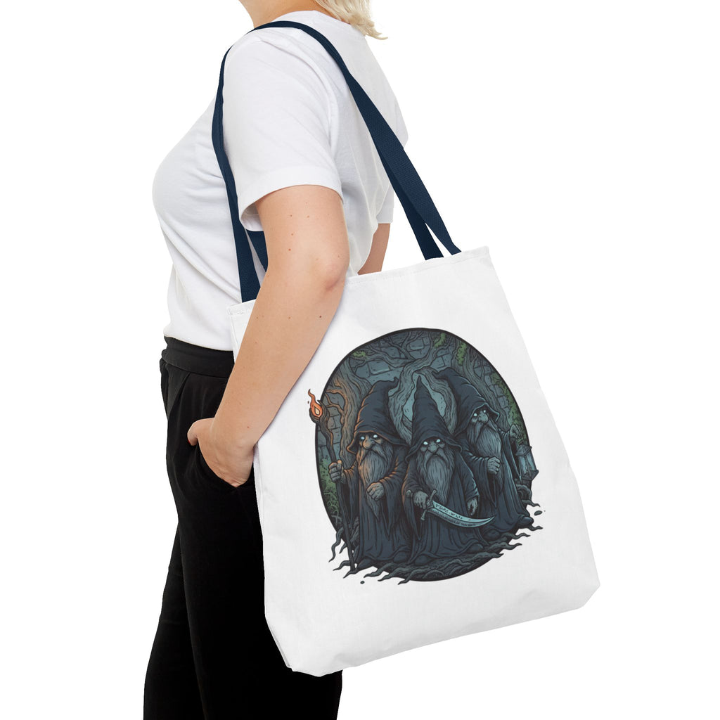 Mystic Grove Wizards Tote Bag — Fantasy Circle Art All-Over Print