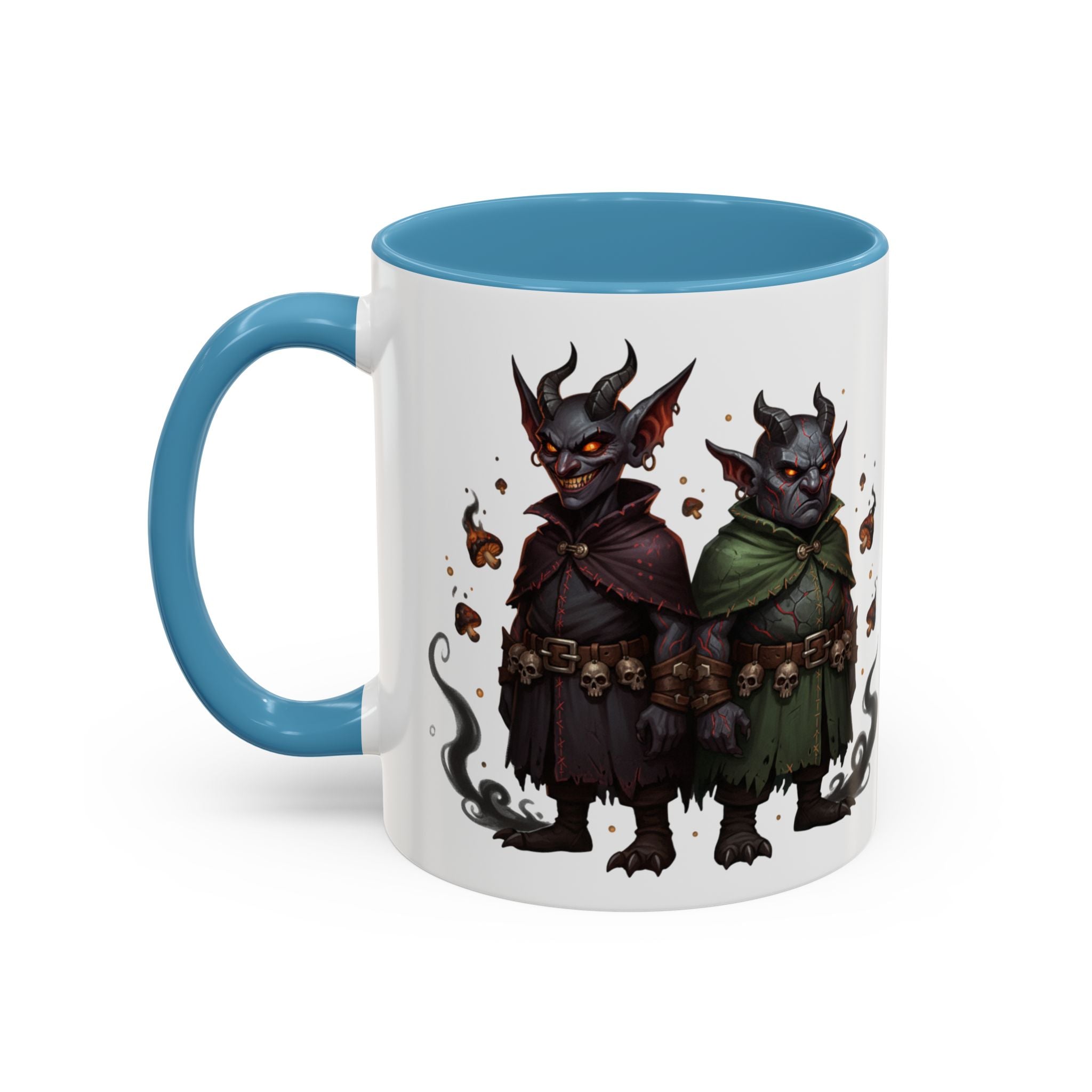 Demon Rogue Duo Coffee Mug – Fantasy RPG Goblin Warlock Design (11/15oz)