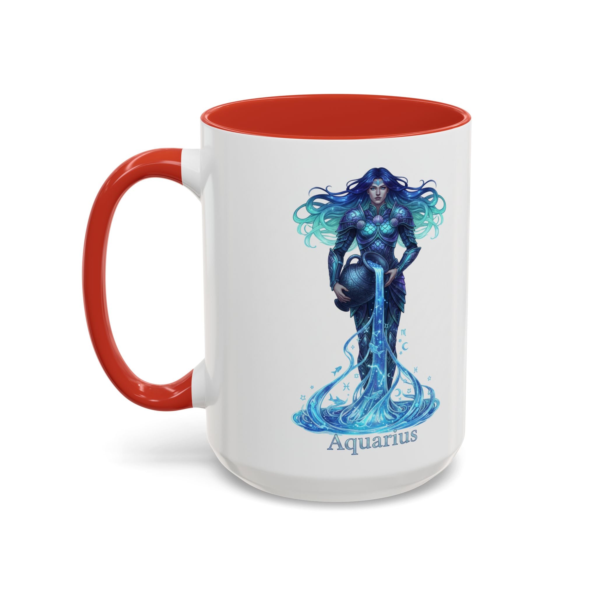 Aquarius Zodiac Coffee Mug — Water Bearer Astrology Accent Mug