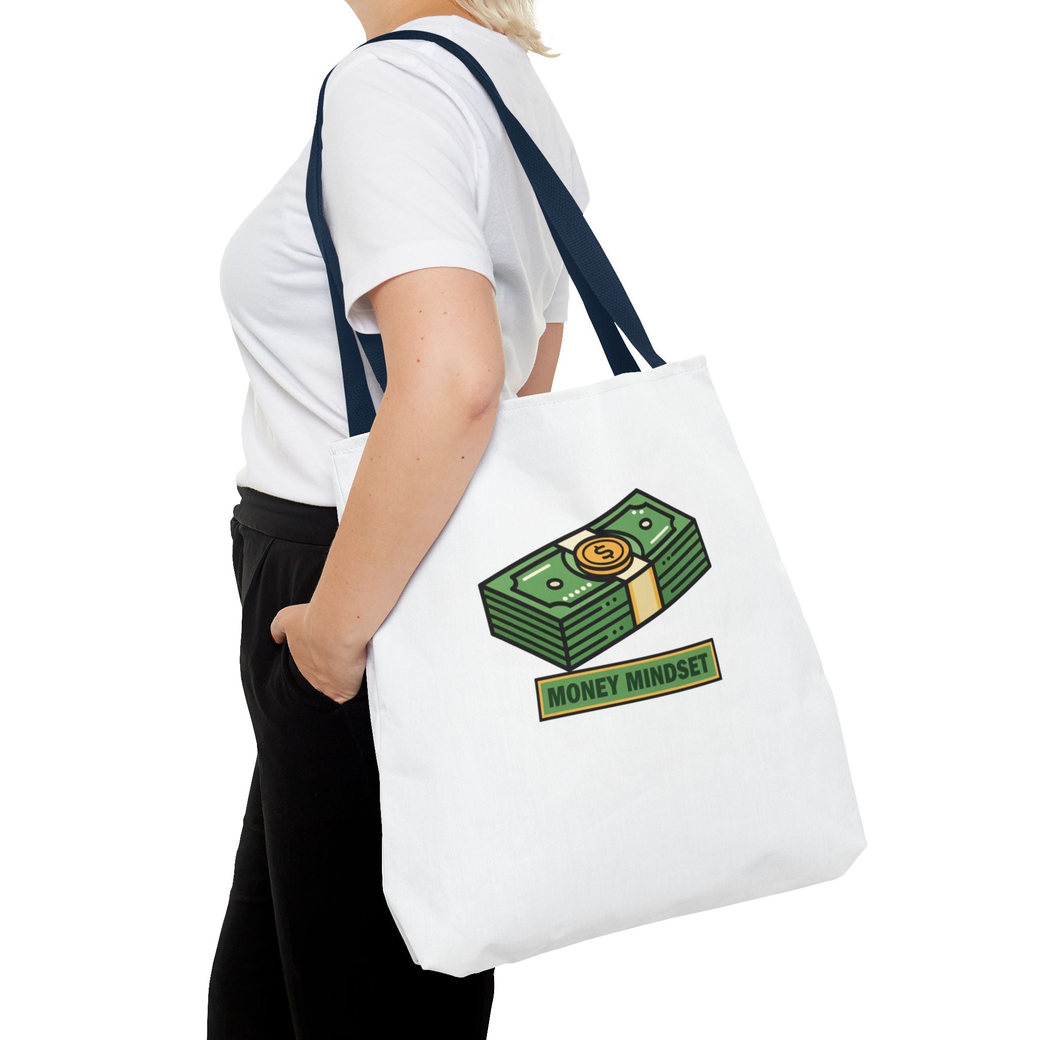 Money Mindset Tote Bag — Cash Stack Graphic Eco Shopper