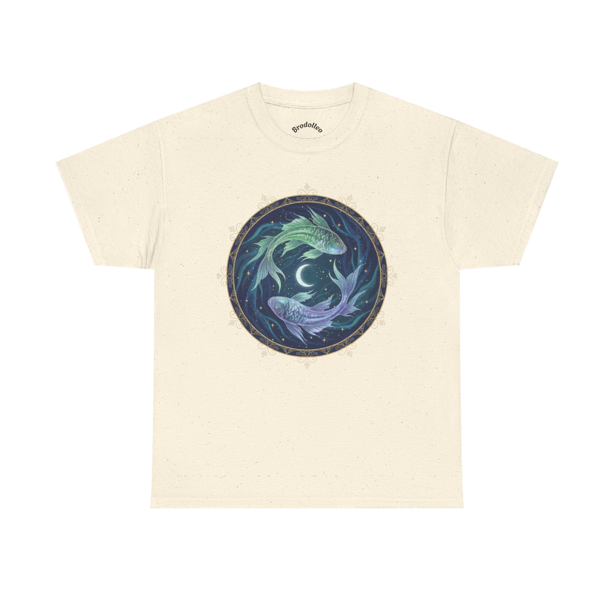Pisces Fish Tee — Celestial Koi Moon Graphic T-Shirt