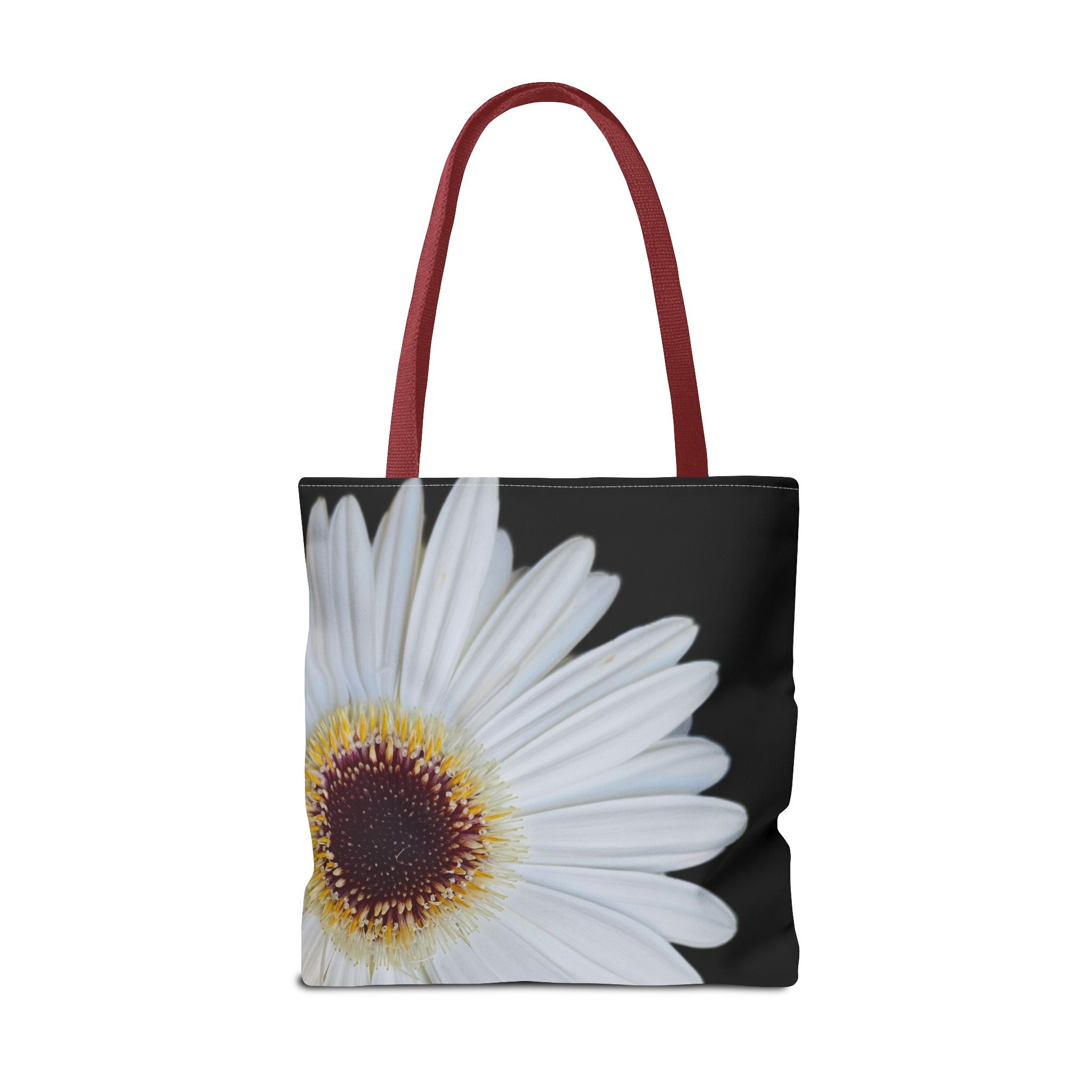 Daisy Corner Tote Bag — White Floral AOP Shopper