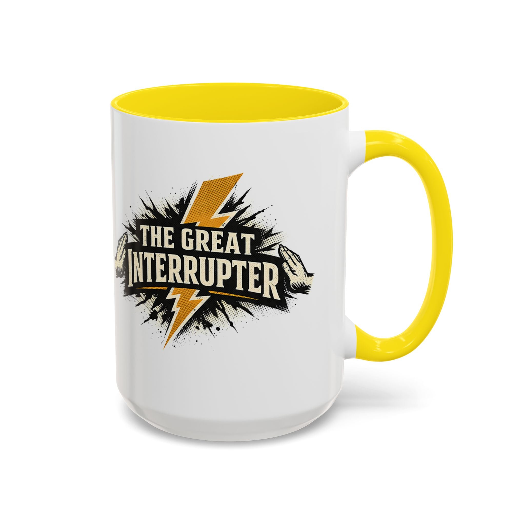 The Great Interrupter Coffee Mug — Funny Lightning Bolt Accent Ceramic Mug