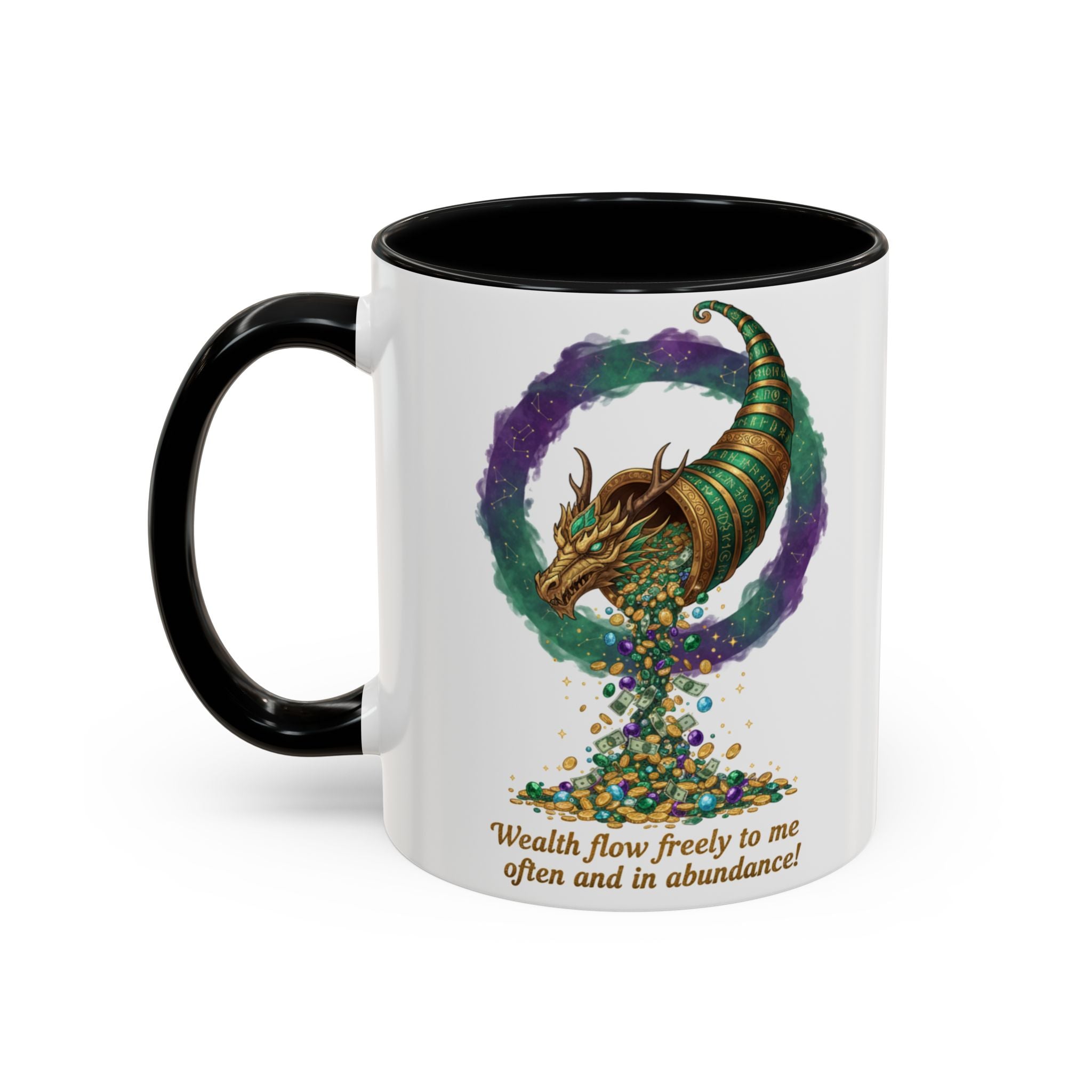 Cornucopia Wealth Coffee Mug — "Wealth flow freely to me often and in abundance!"