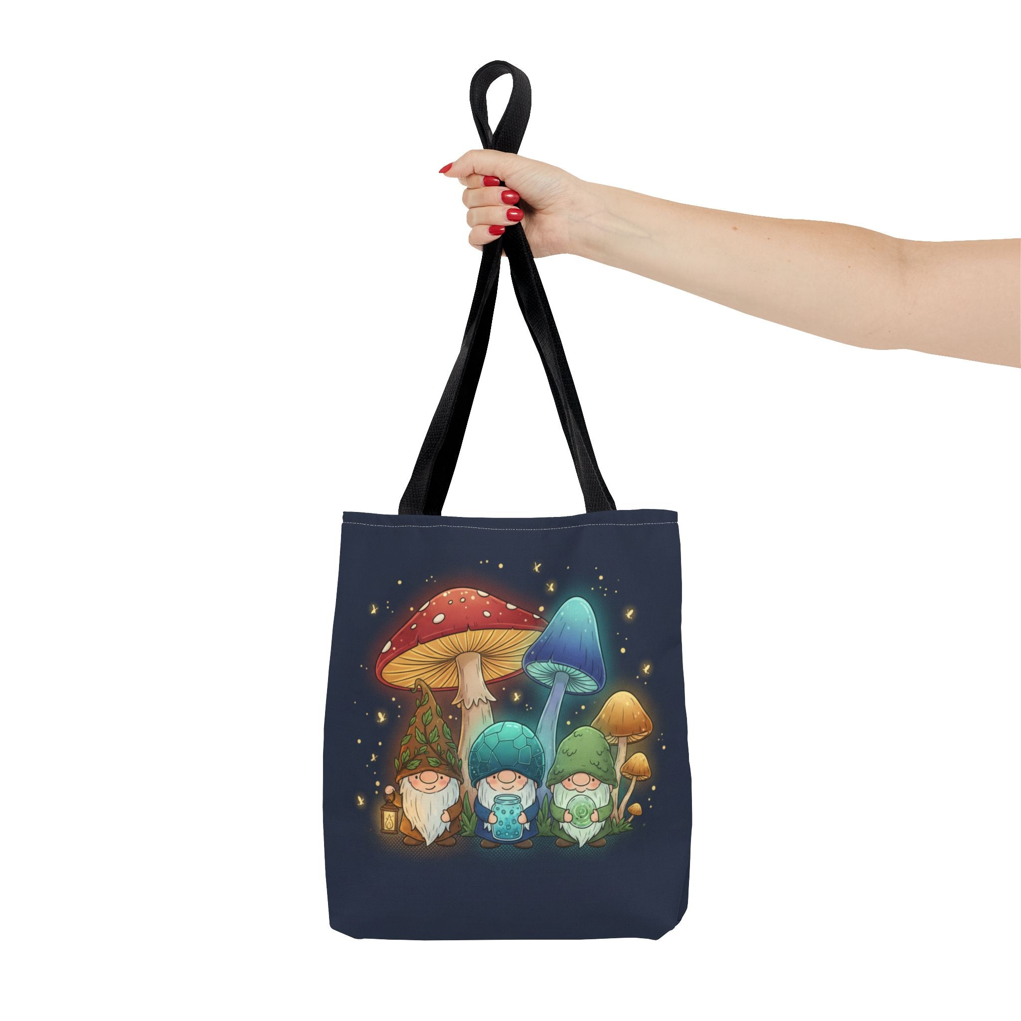 Mushroom Gnome Tote Bag — Whimsical Forest Fairycore AOP Tote