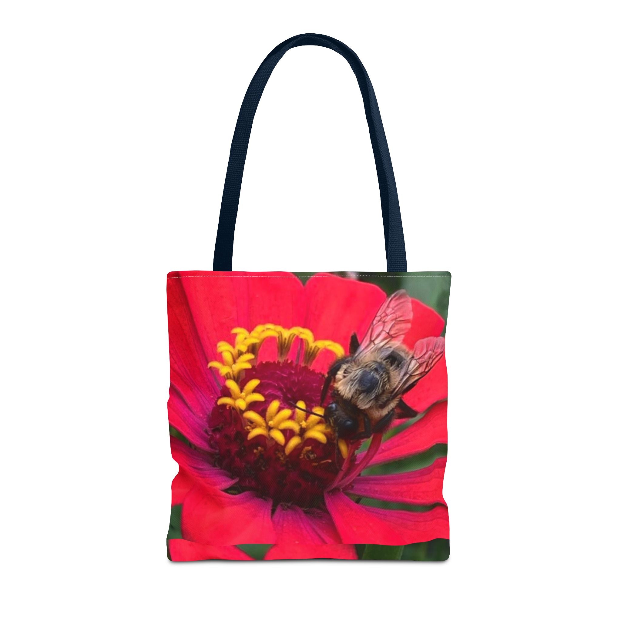 Floral Bee Tote Bag — Red Zinnia Garden Shopper