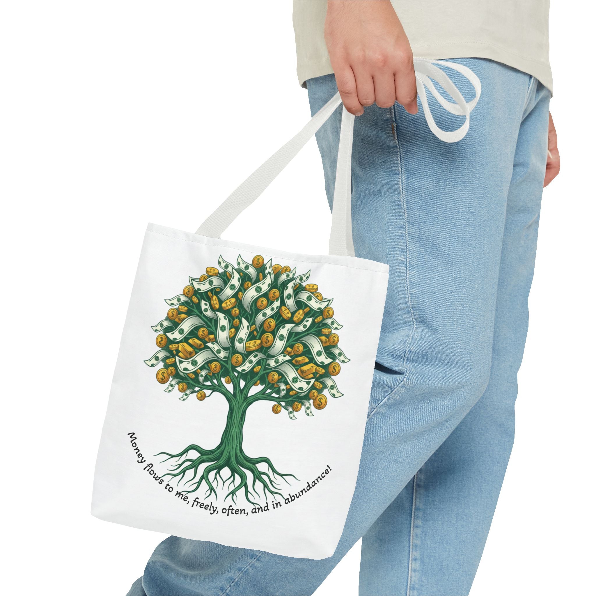 Money Tree Tote Bag — Illustrated Cash Tree Eco Shopper