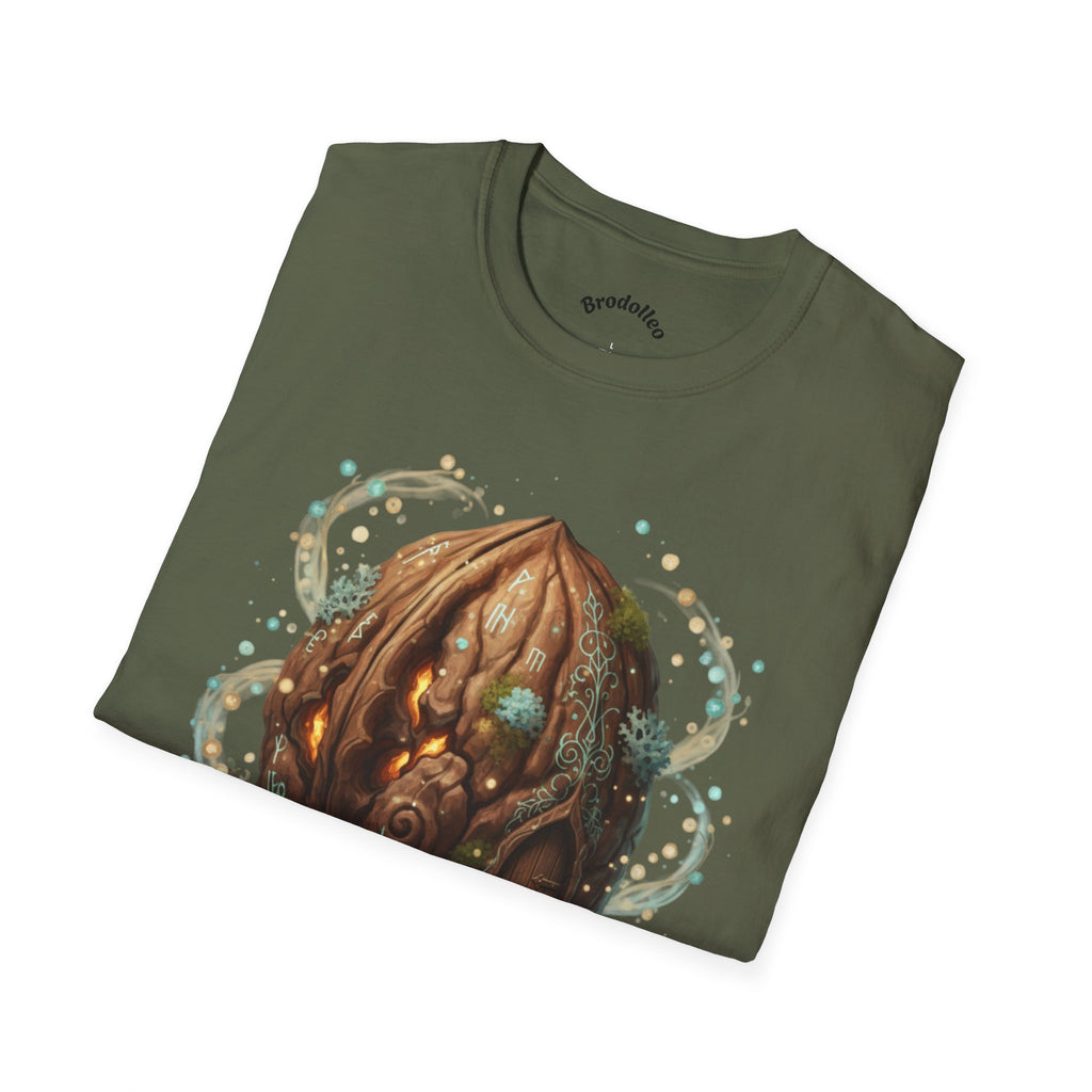 Mystic Walnut Orb T‑Shirt — Fantasy Nature Illustration