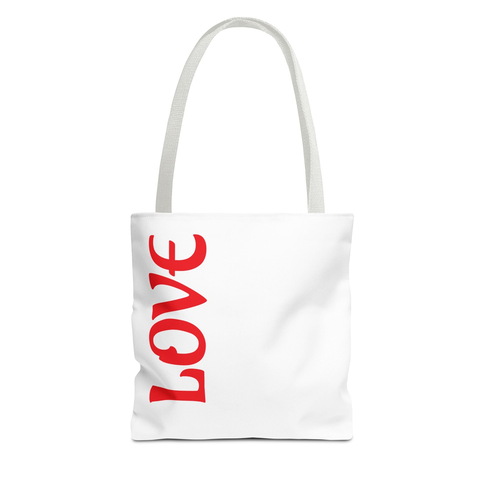 LOVE Vertical Red Tote Bag – Romantic Valentine’s Day Canvas Tote