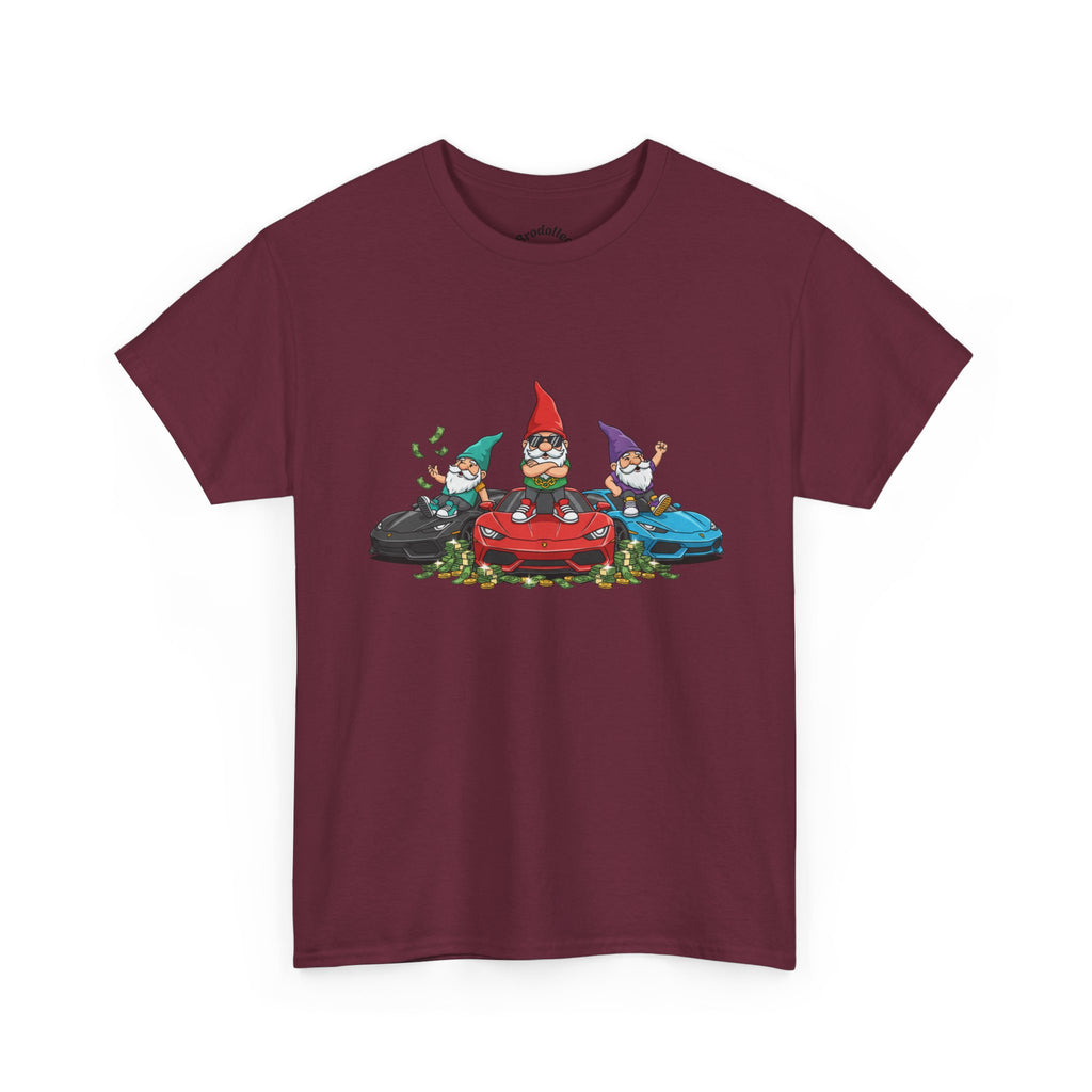 Gnome Race Car Tee — Cute Gnome Driving Cars Graphic T-Shirt