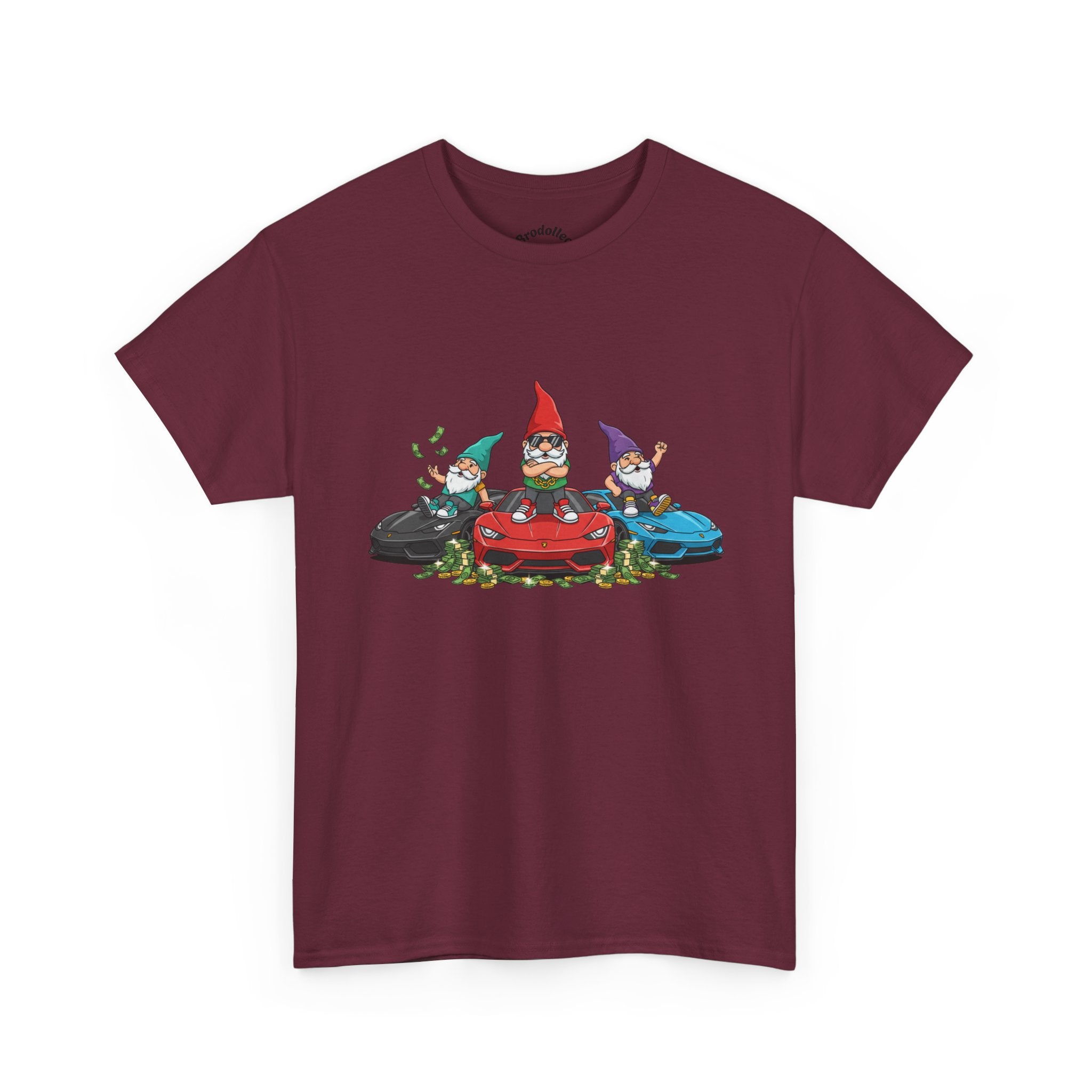 Gnome Race Car Tee — Cute Gnome Driving Cars Graphic T-Shirt