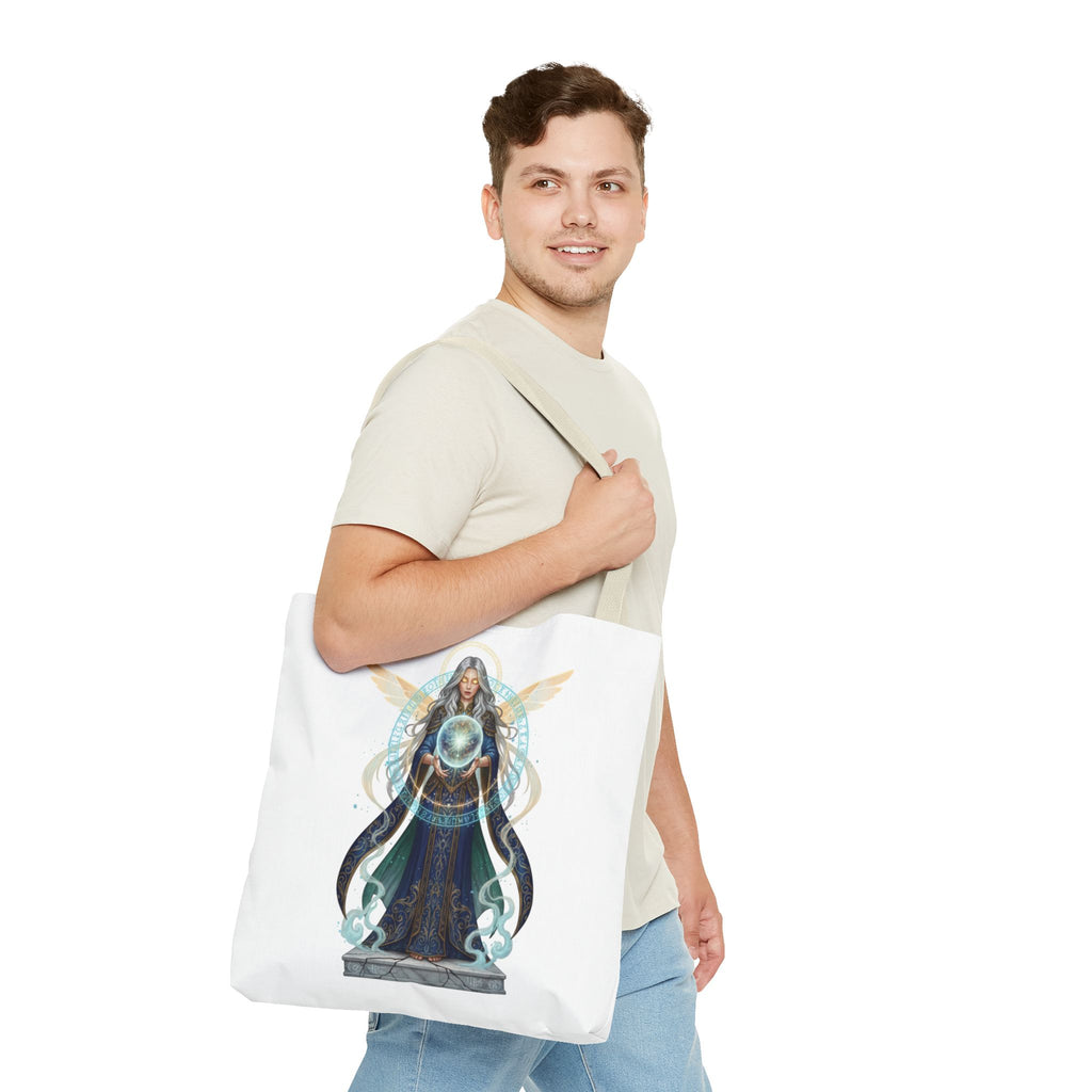 Mystic Oracle Tote Bag — Crystal Ball Seer Illustration