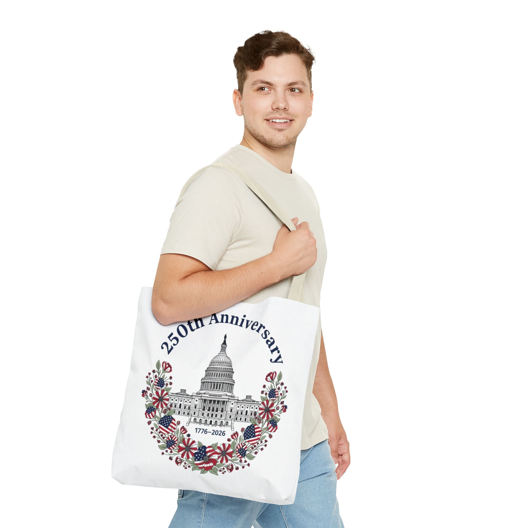 250th Anniversary Capitol Tote Bag — Patriotic USA Commemorative Tote (1776–2026)