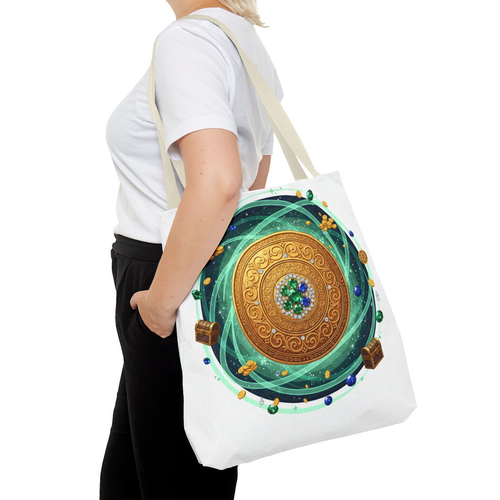 Tote Bag — Celtic Gold Shield Mandala Print Tote