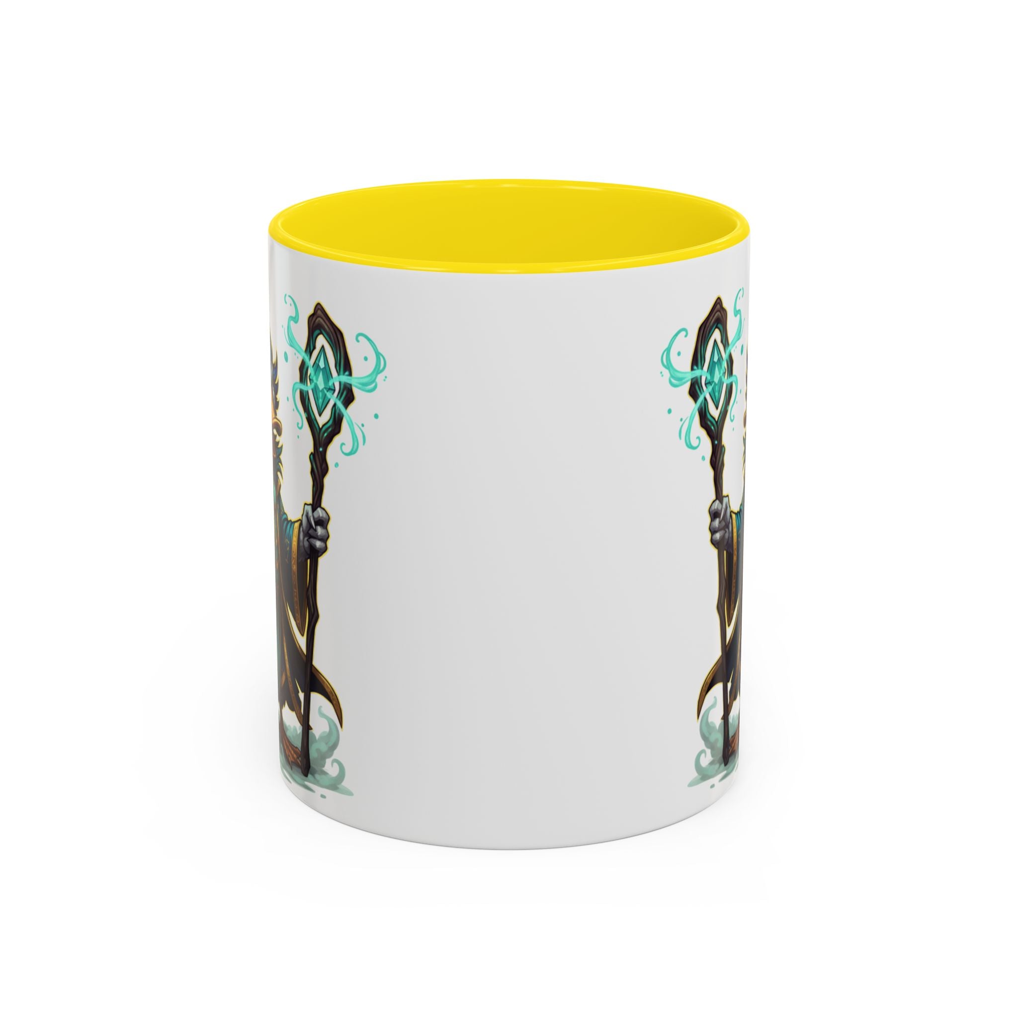 Mage Duck Coffee Mug — Fantasy Wizard Duck Illustration Accent Mug (11/15oz)