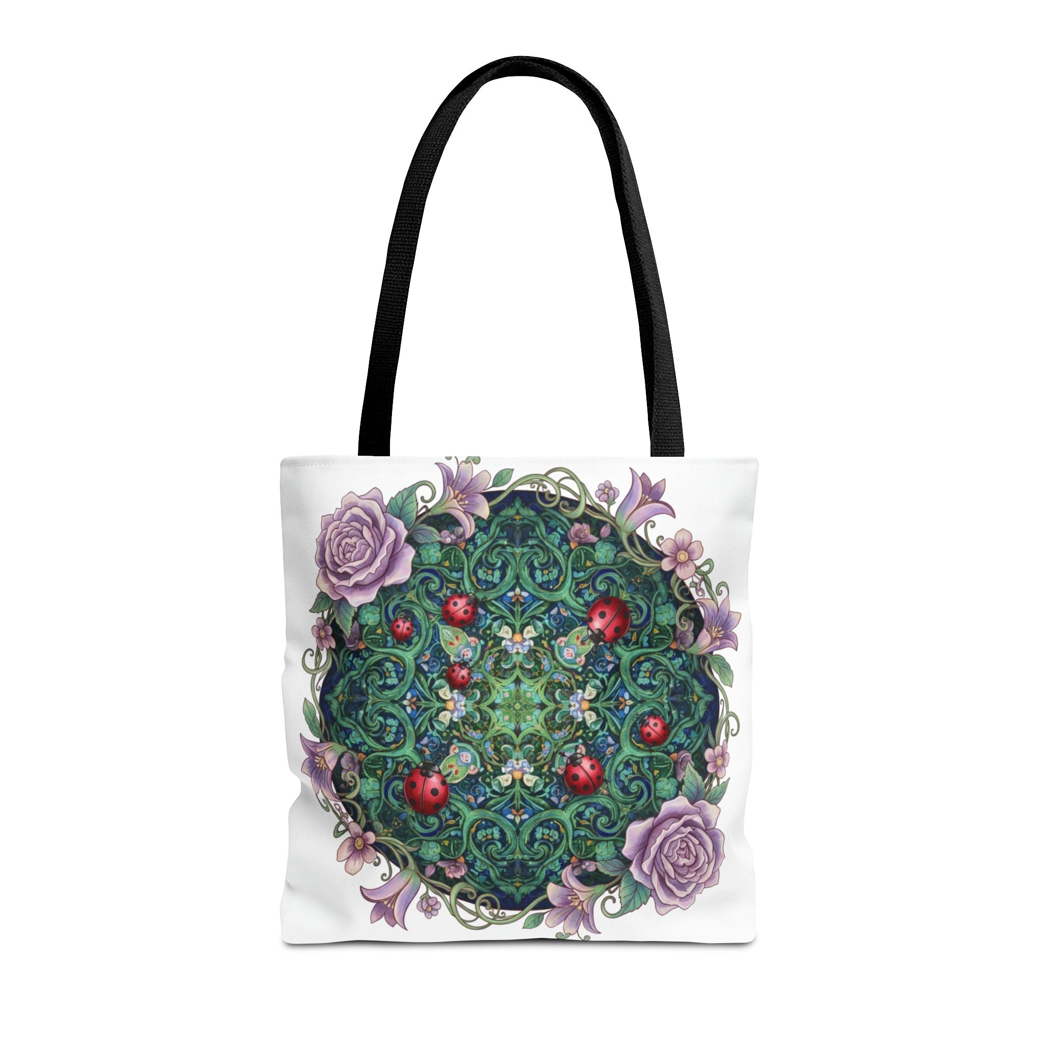 Floral Mandala Tote Bag – Ladybug & Rose Garden AOP Tote