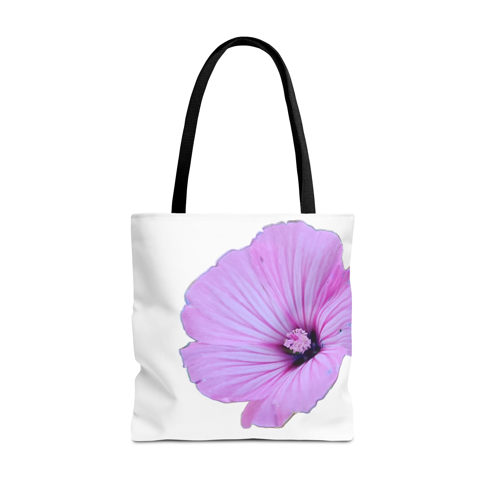 Floral Pink Hibiscus Tote Bag — Large Botanical Beach & Market Tote