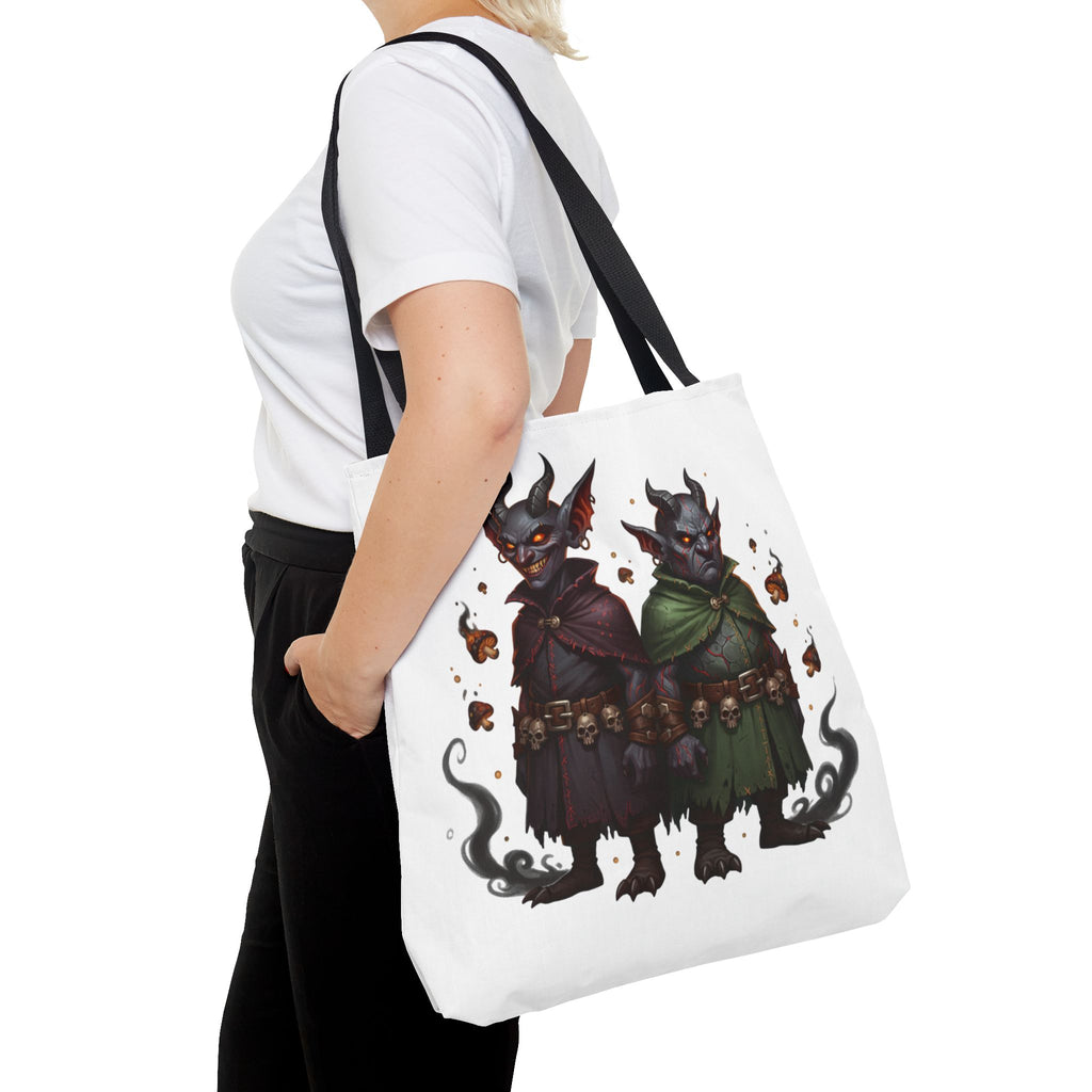 Tote Bag — Cute Dark Demon Duo Illustration Tote