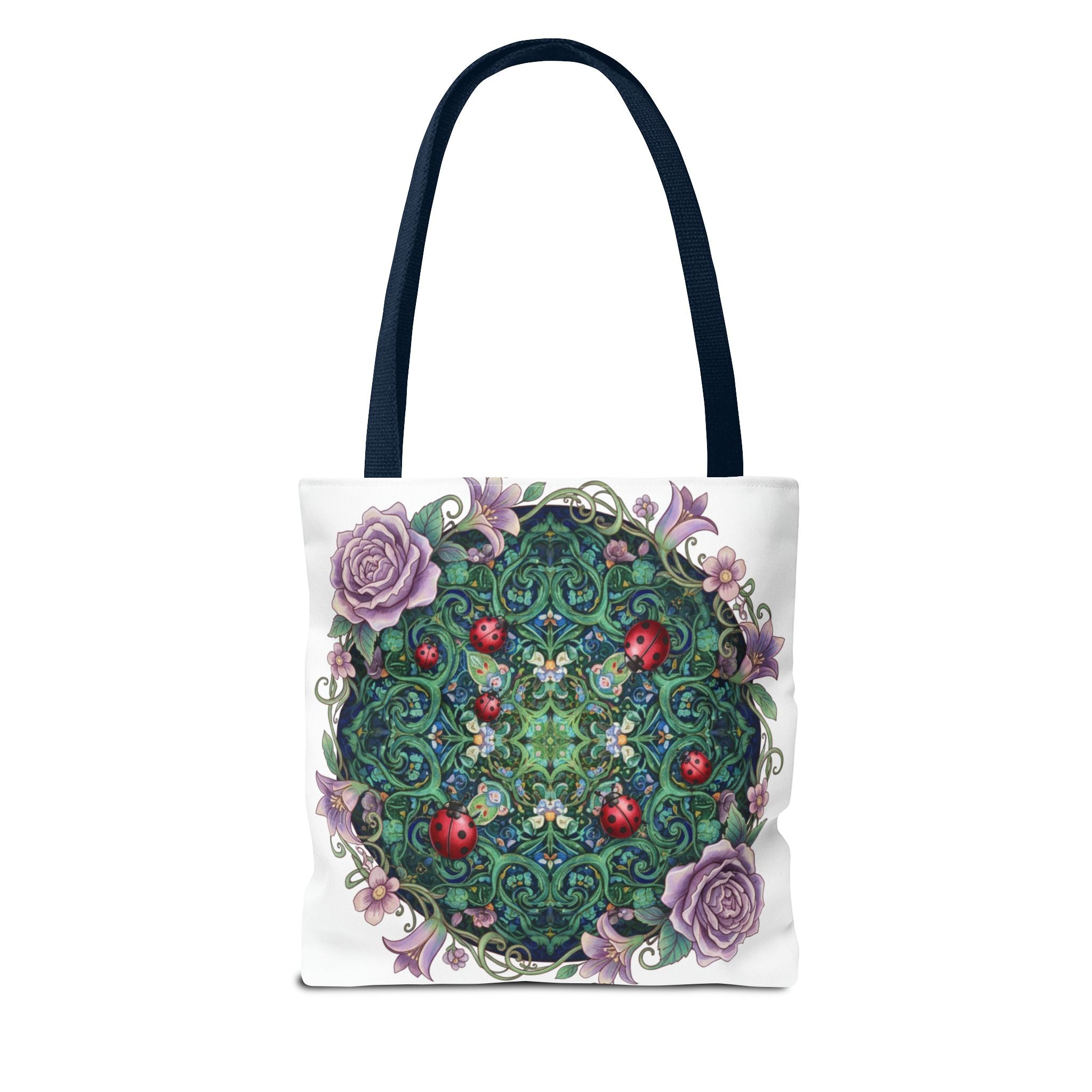 Floral Mandala Tote Bag – Ladybug & Rose Garden AOP Tote