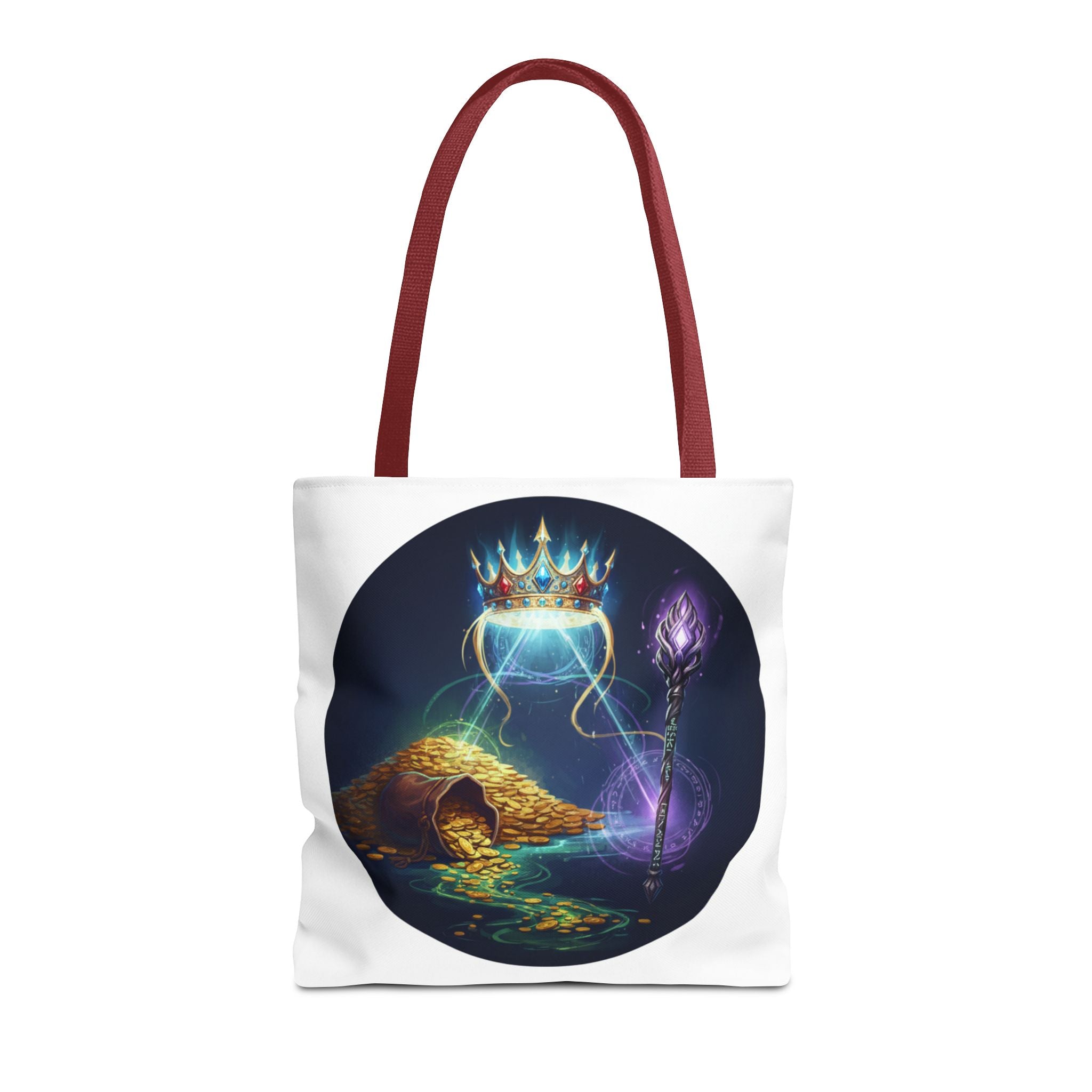 Mystic Crown & Treasure Tote Bag — Fantasy Magic Art Tote