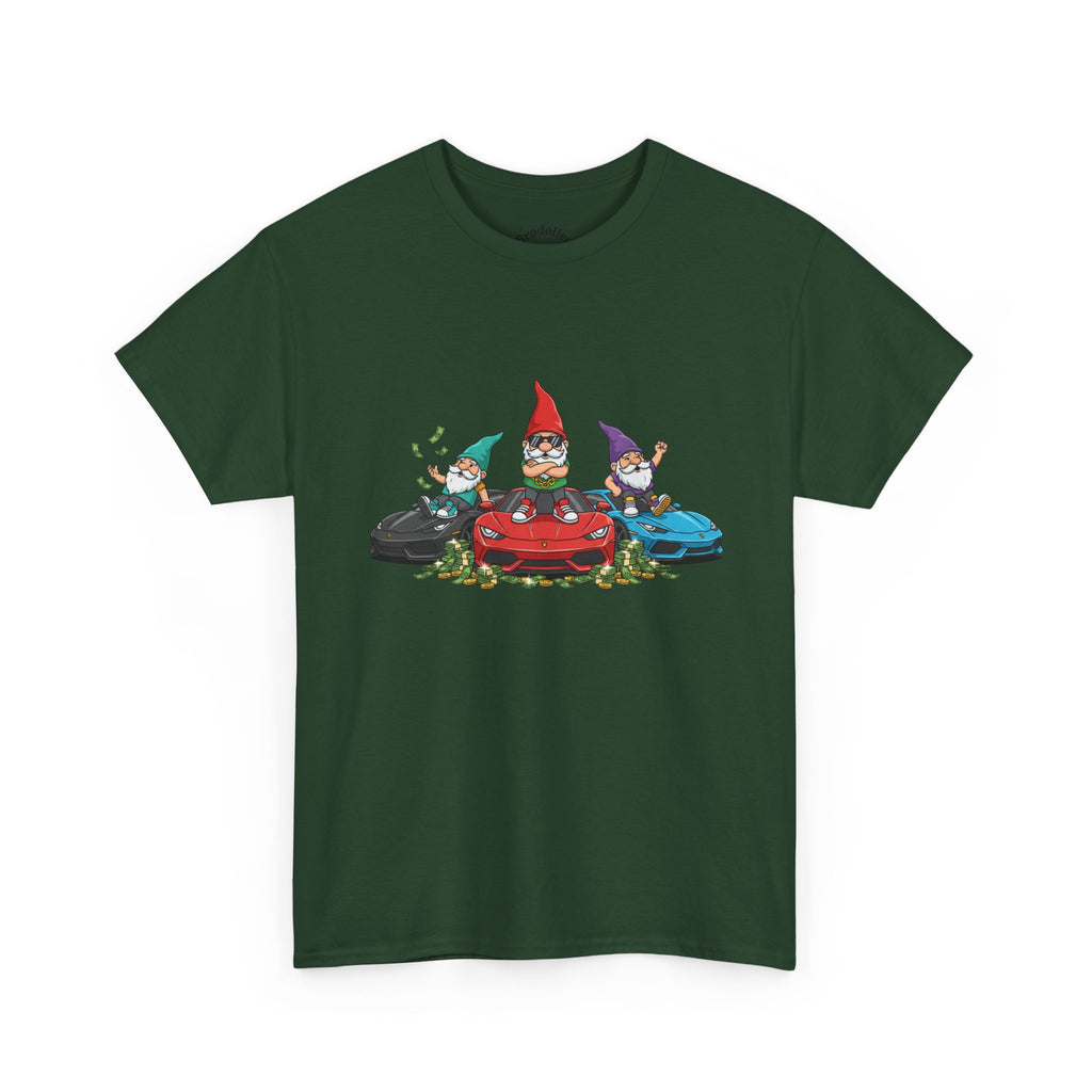 Gnome Race Car Tee — Cute Gnome Driving Cars Graphic T-Shirt