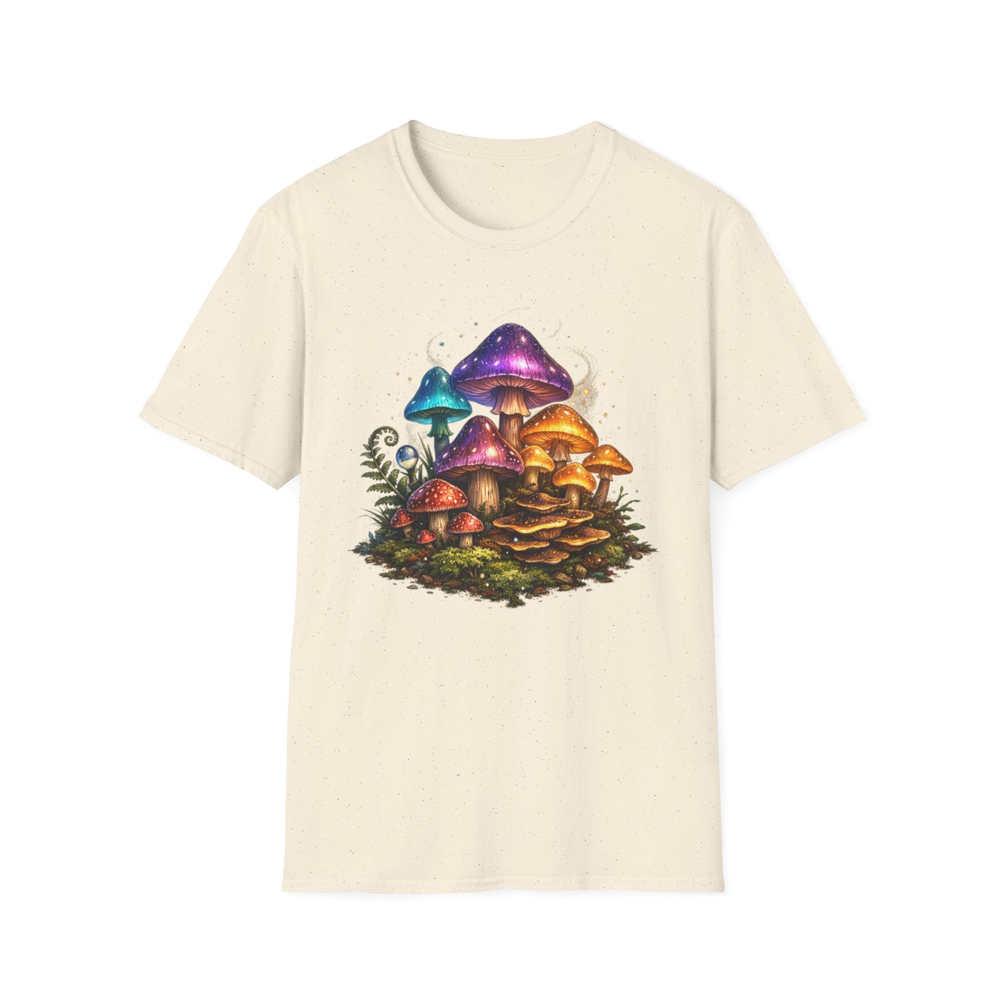 Mushroom Grove Graphic T-Shirt — Colorful Fantasy Fungi Design