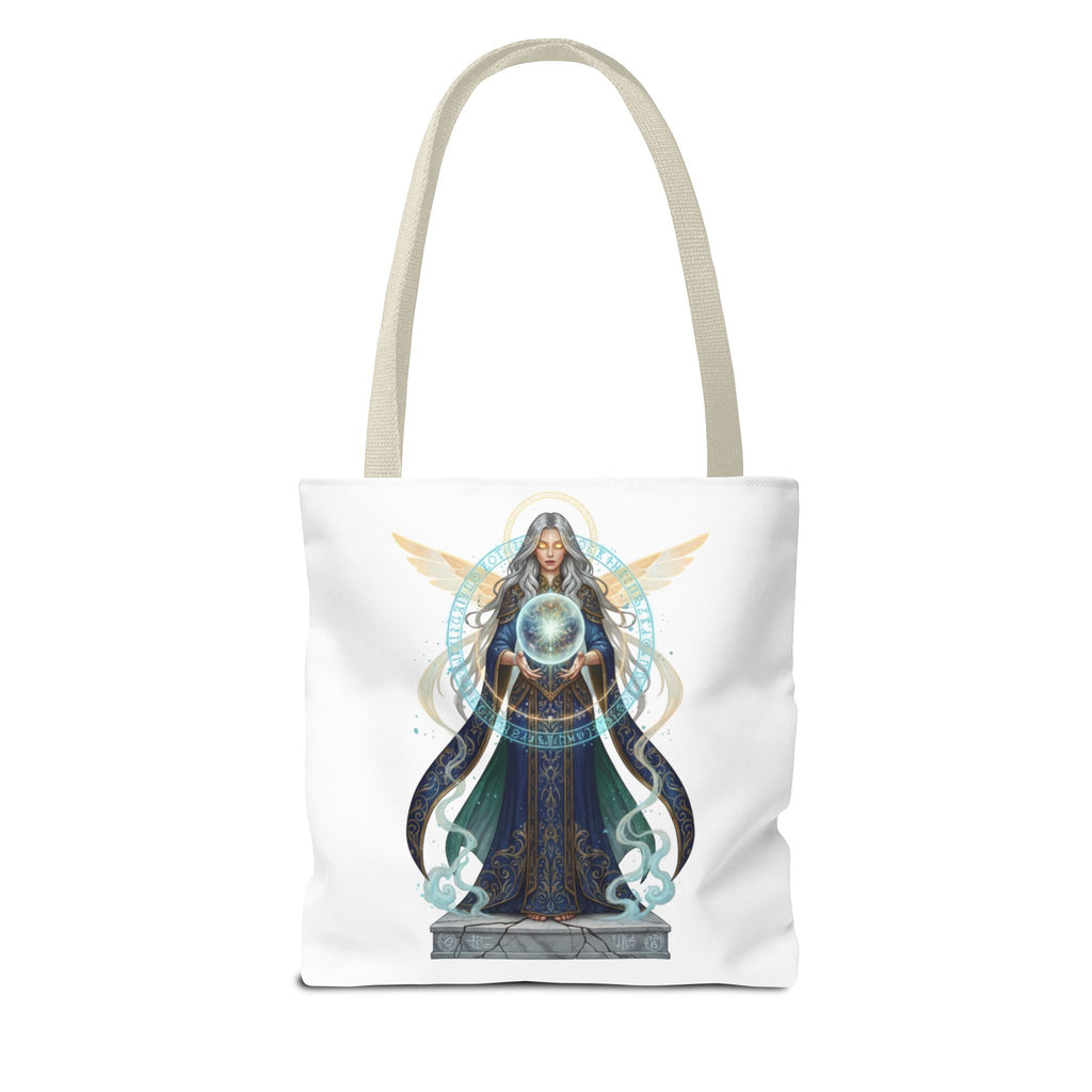 Mystic Oracle Tote Bag — Crystal Ball Seer Illustration