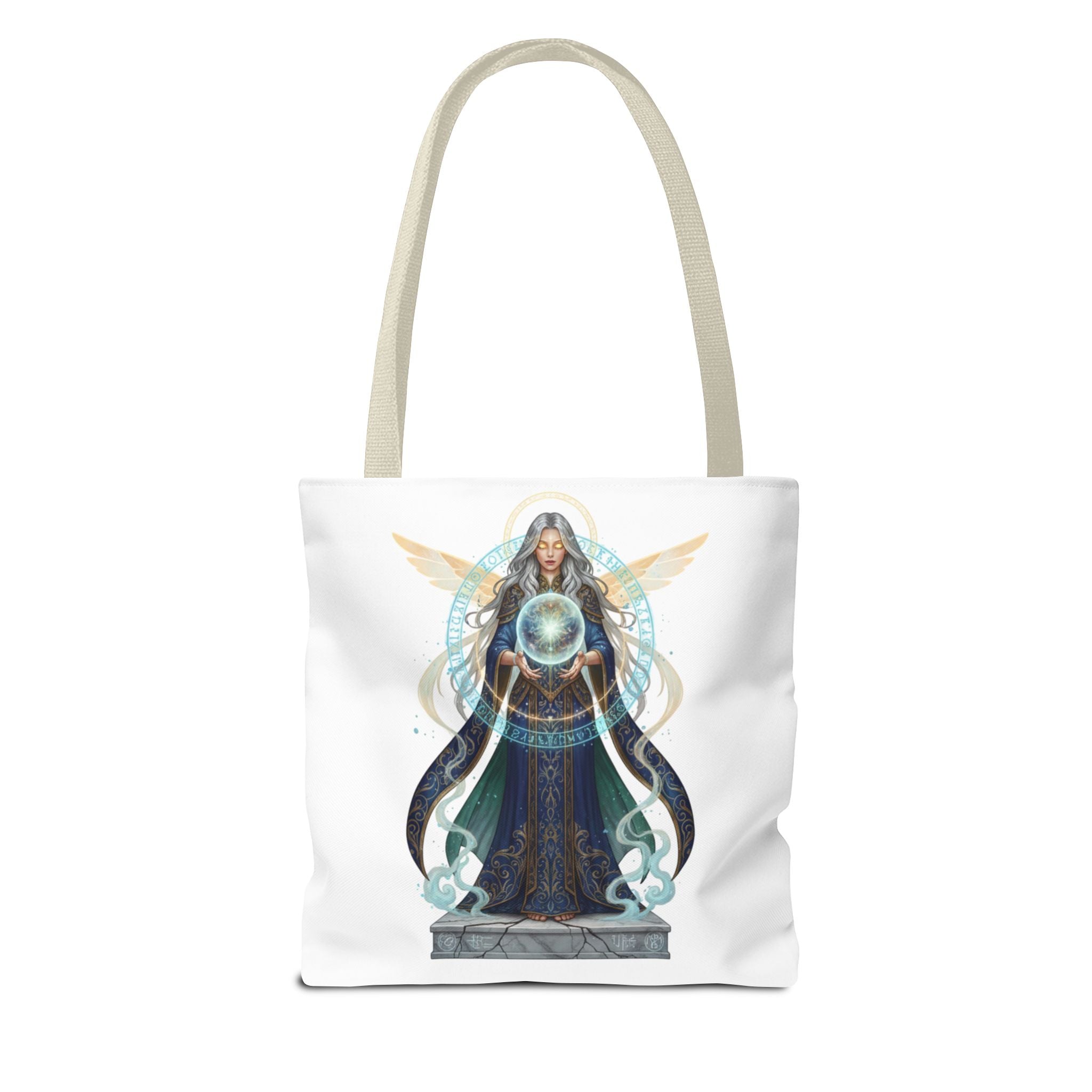 Mystic Oracle Tote Bag — Crystal Ball Seer Illustration