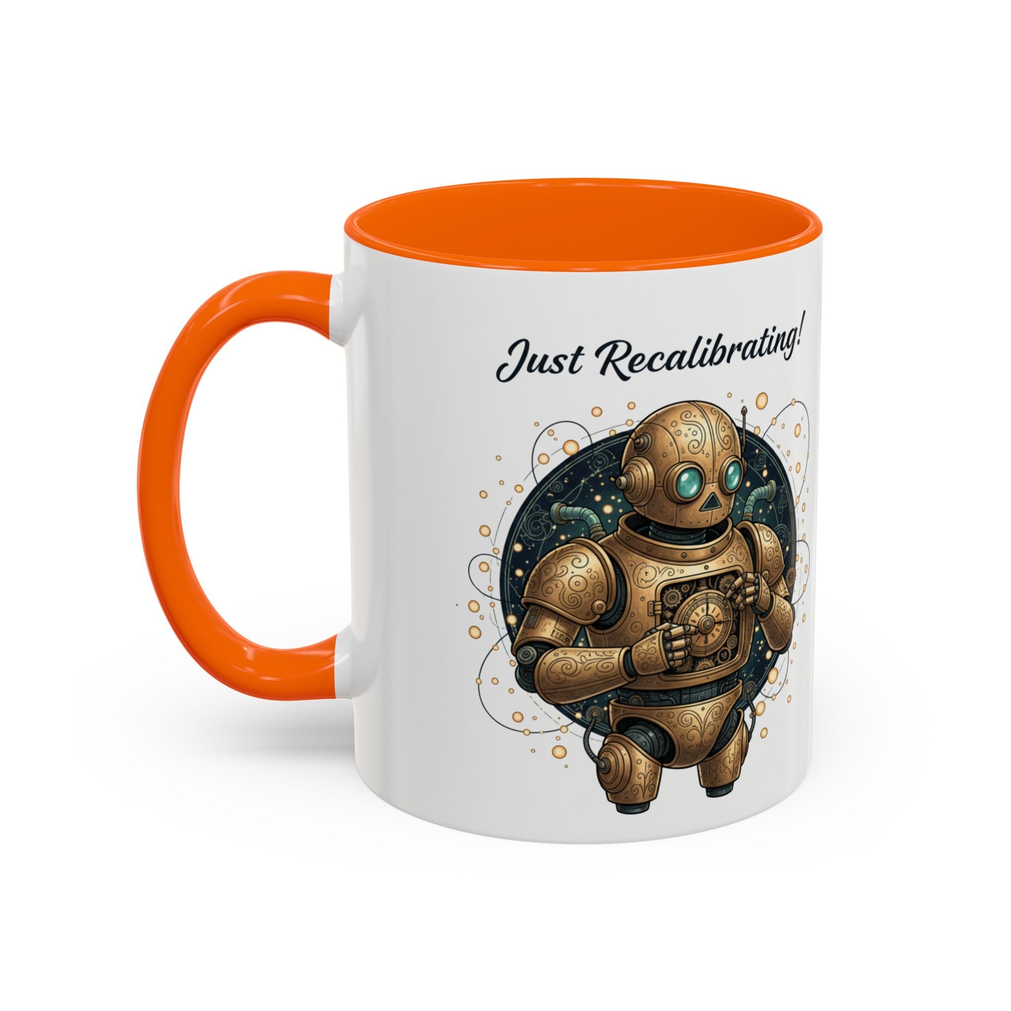 Just Recalibrating Robot Coffee Mug – Cute Steampunk Robot Accent Mug (11/15oz)