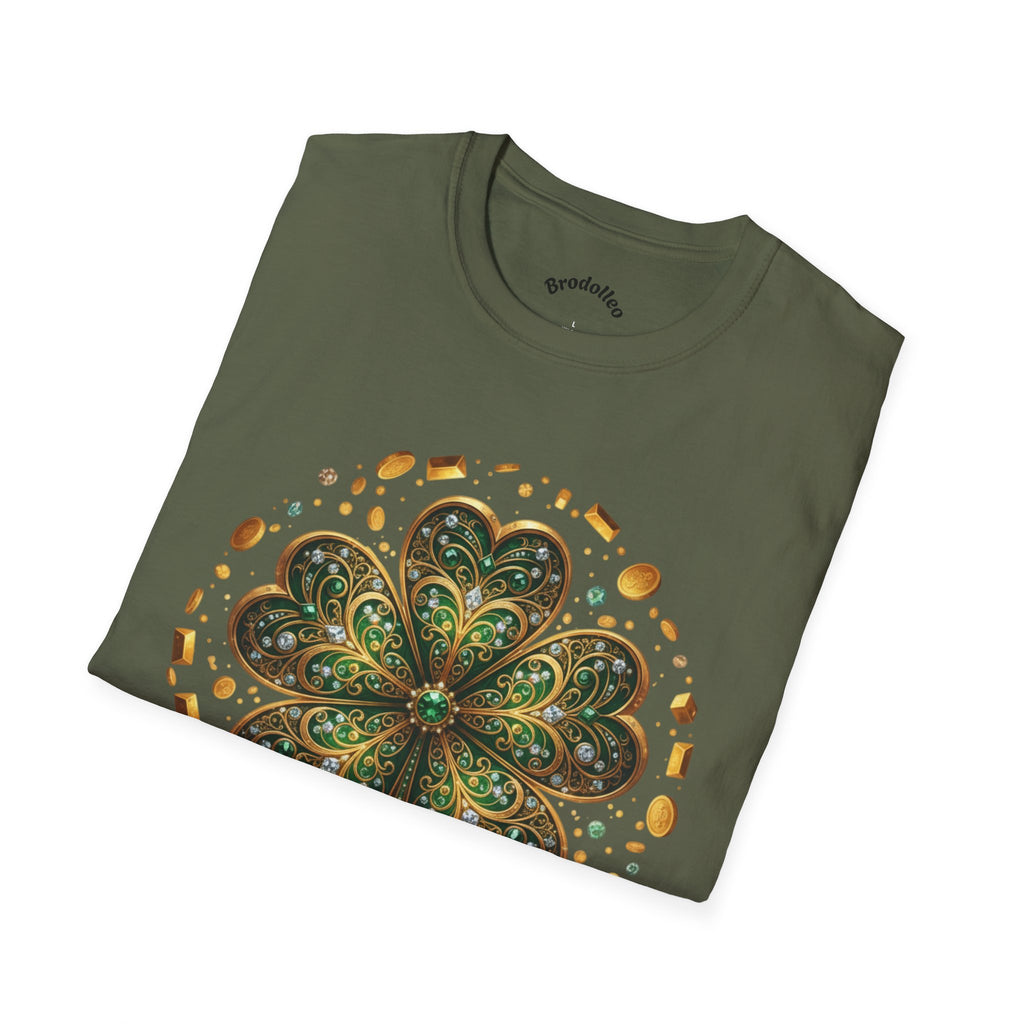 St. Patrick’s Clover Graphic T‑Shirt — Green Shamrock Mandala Tee