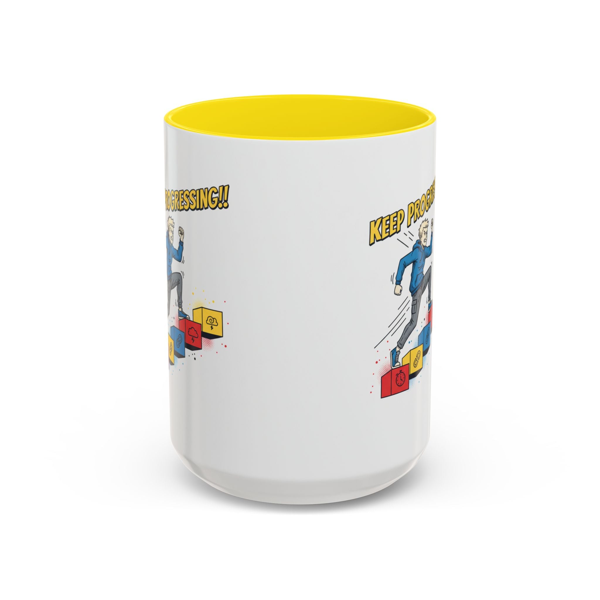 Keep Progressing Coffee Mug — Motivational Accent Mug (11/15oz)