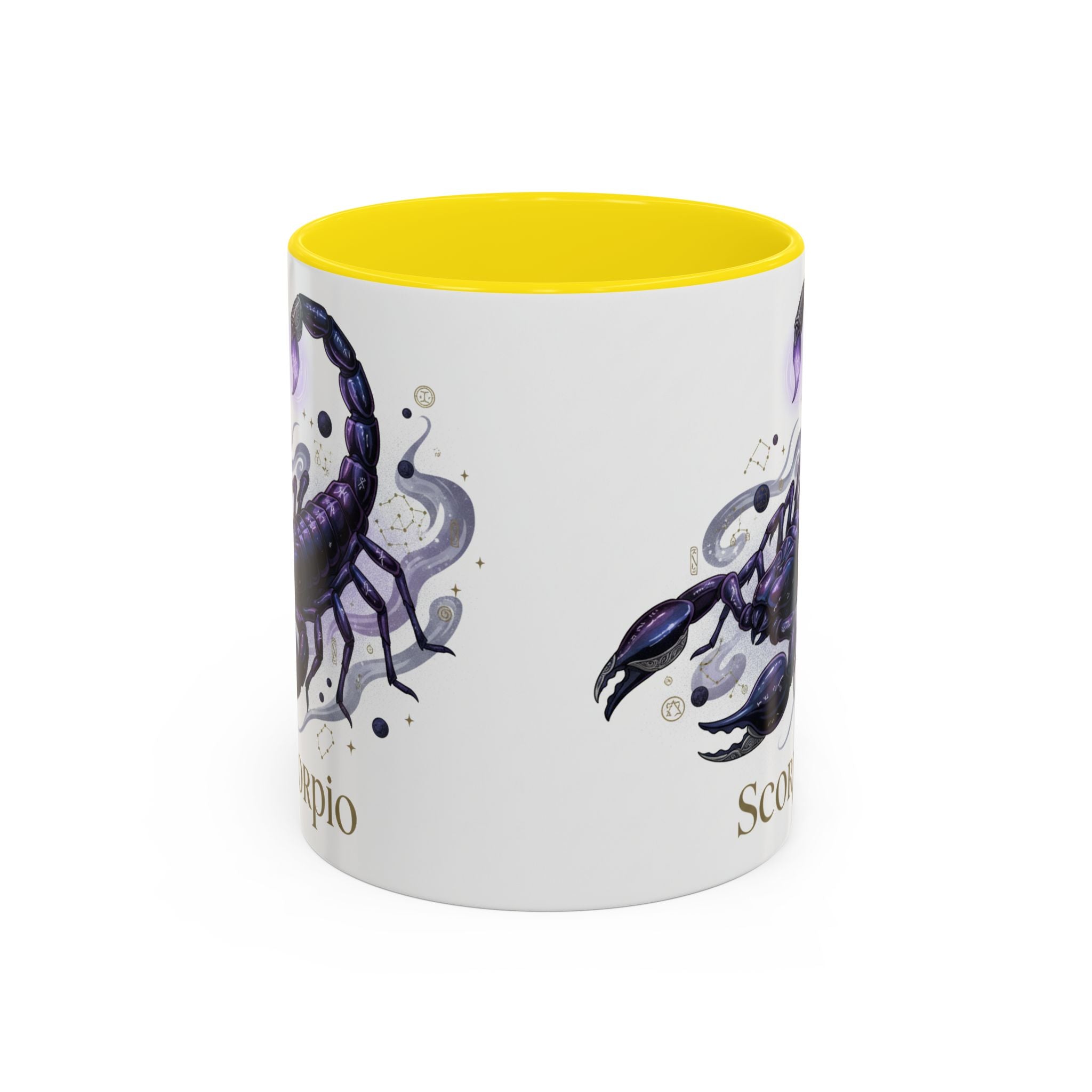 Scorpio Zodiac Coffee Mug — Purple Scorpion Accent Mug (11/15oz)
