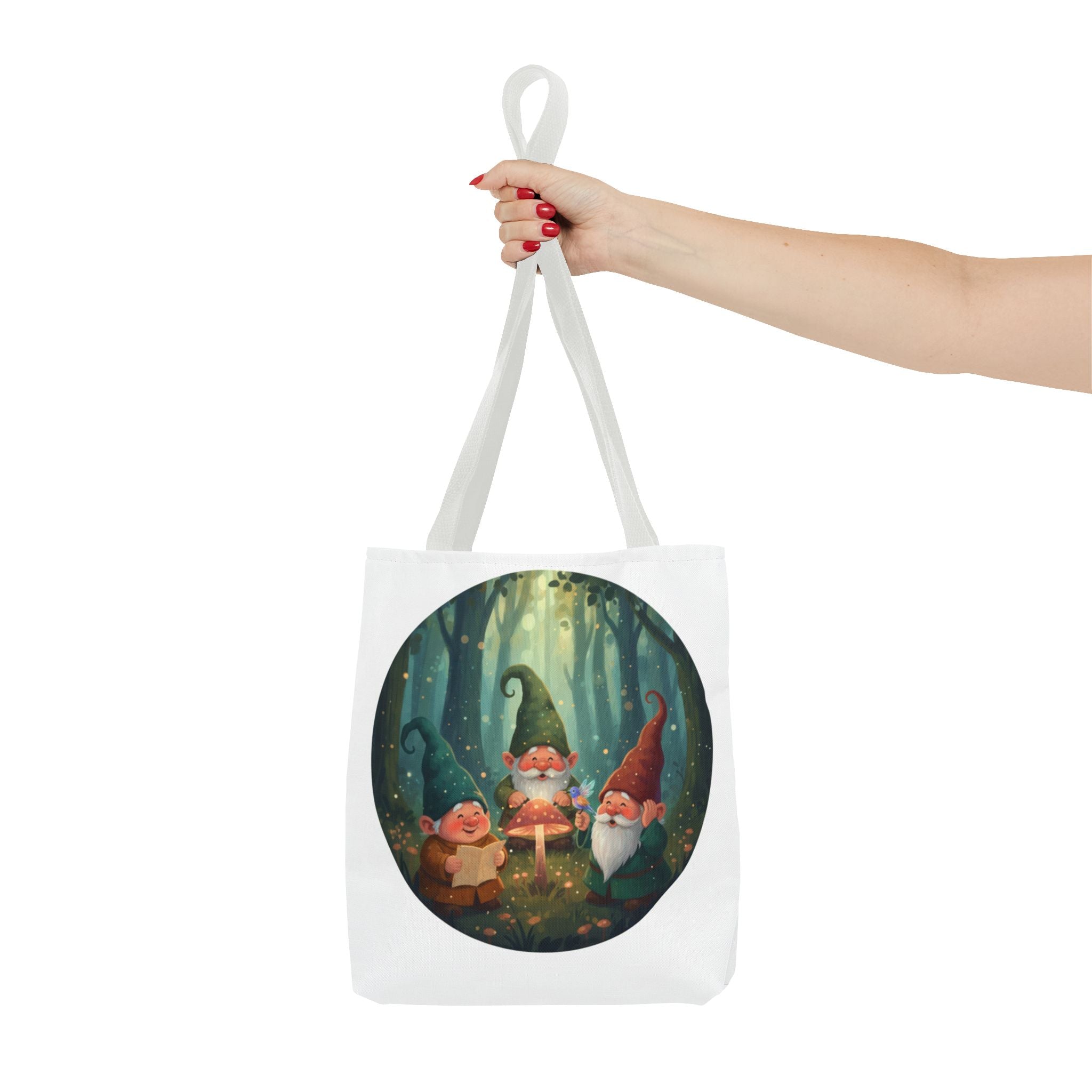 Gnome Forest Tote Bag — Magical Woodland Gnomes All-Over Print
