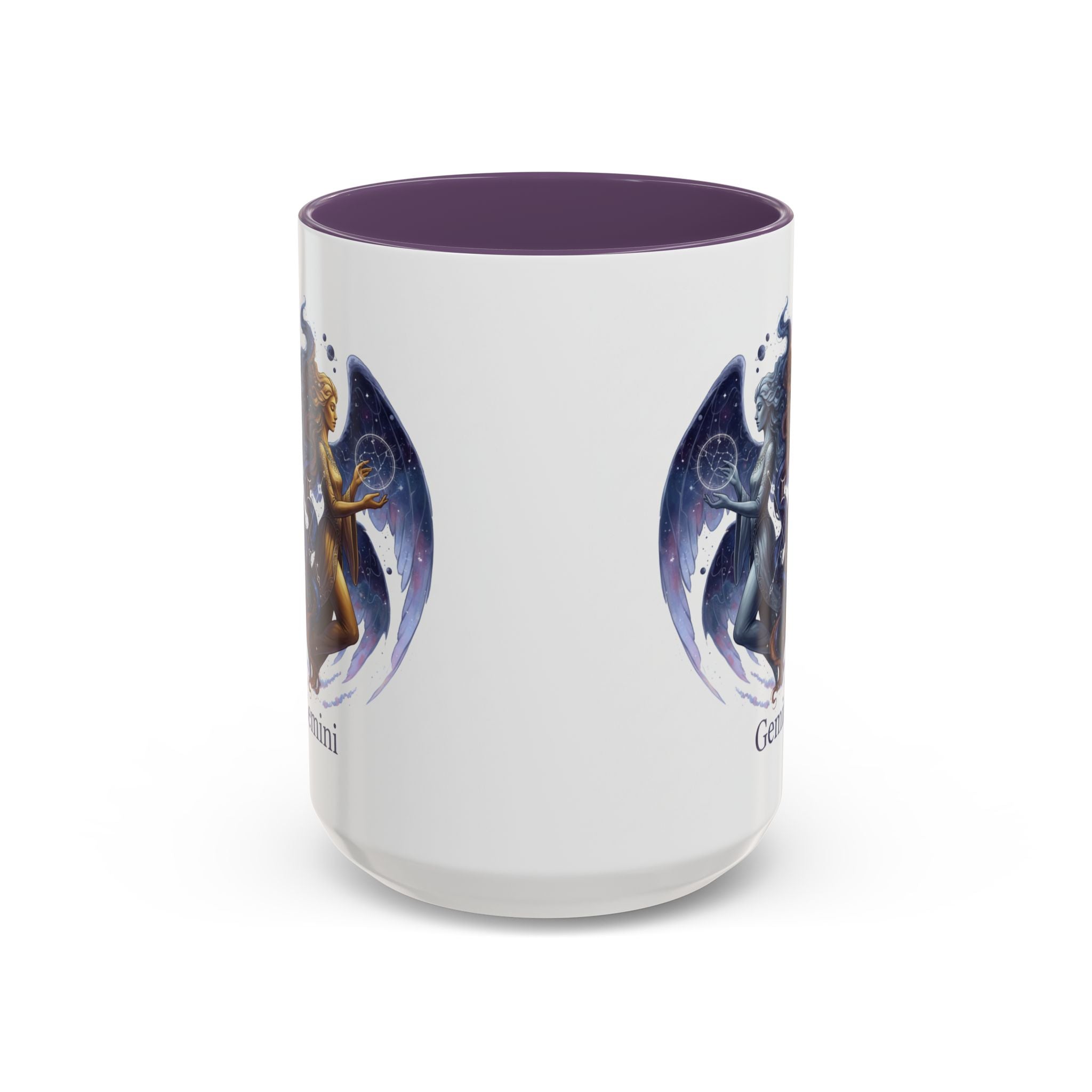 Gemini Zodiac Coffee Mug — Twin Stars Astrology Accent Mug (11/15oz)
