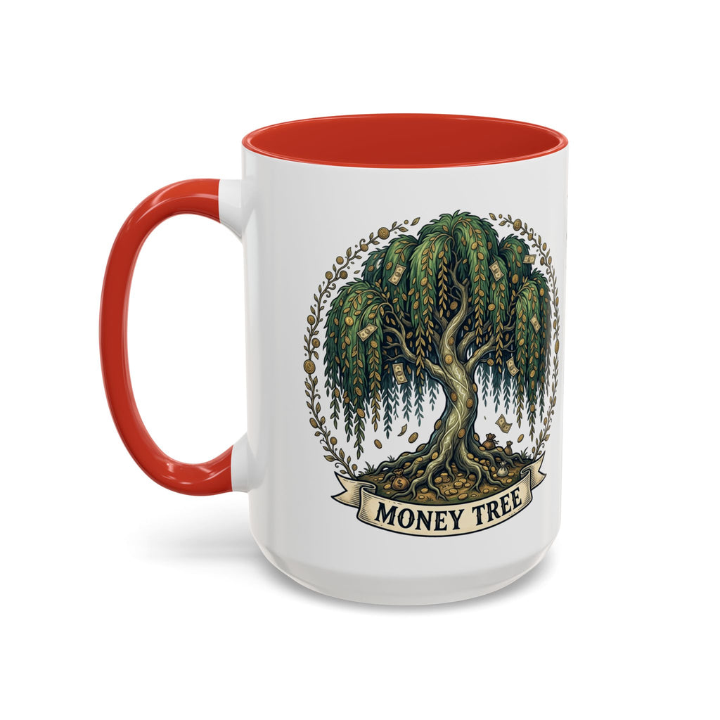 Money Tree Accent Coffee Mug — Inspirational 11/15oz Ceramic Mug with "Money Tree" Design