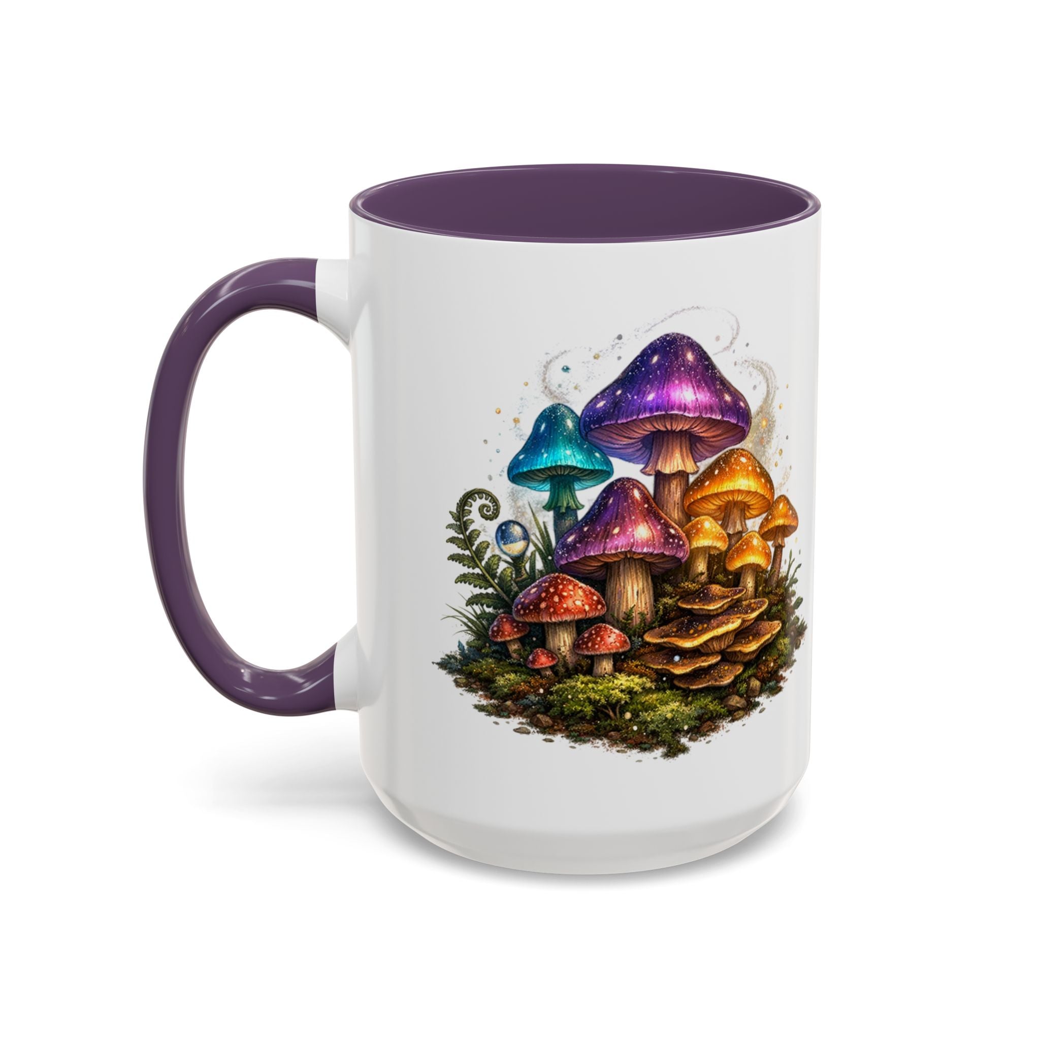 Colorful Fantasy Mushroom Coffee Mug — Accent Ceramic 11/15oz