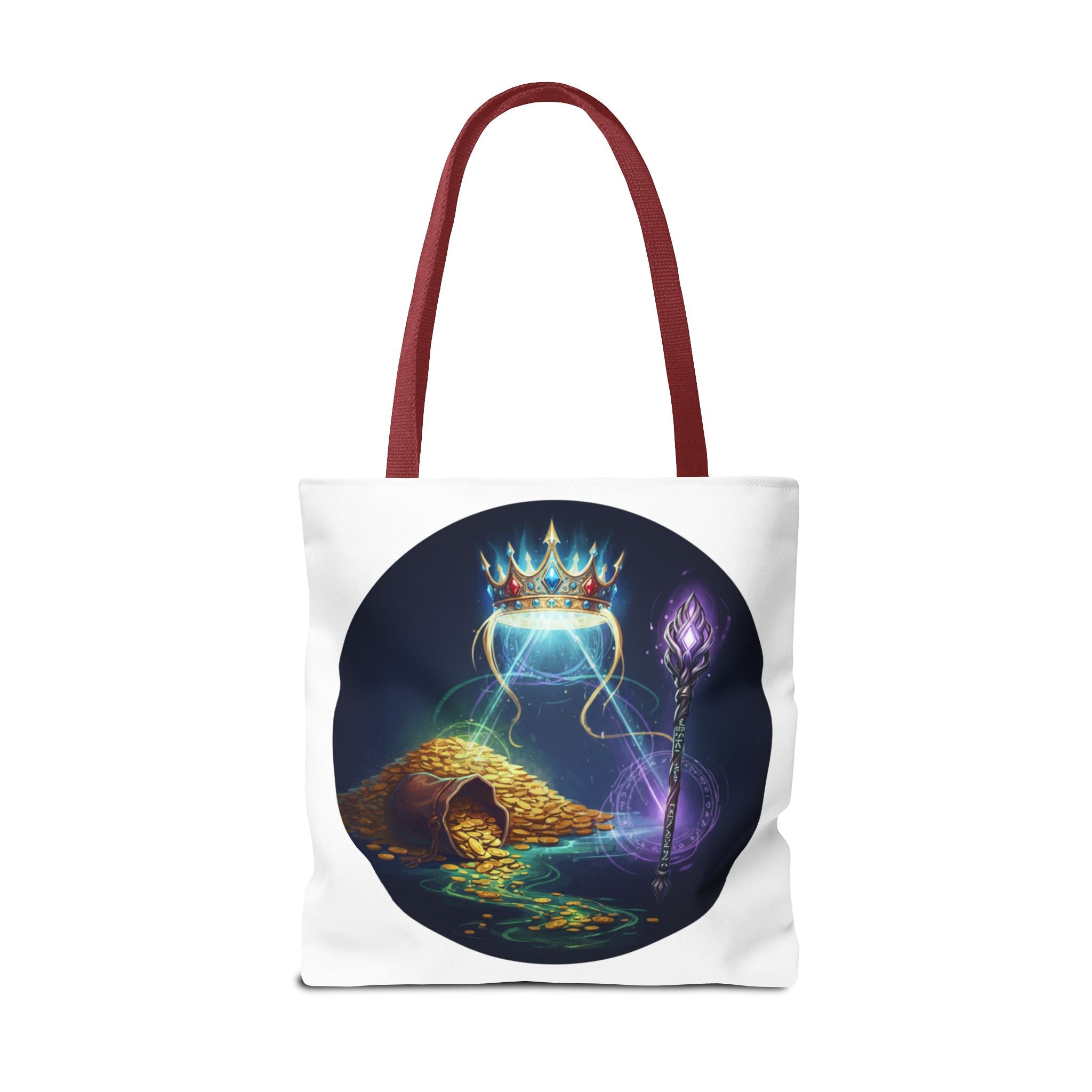 Mystic Crown & Treasure Tote Bag — Fantasy Magic Art Tote