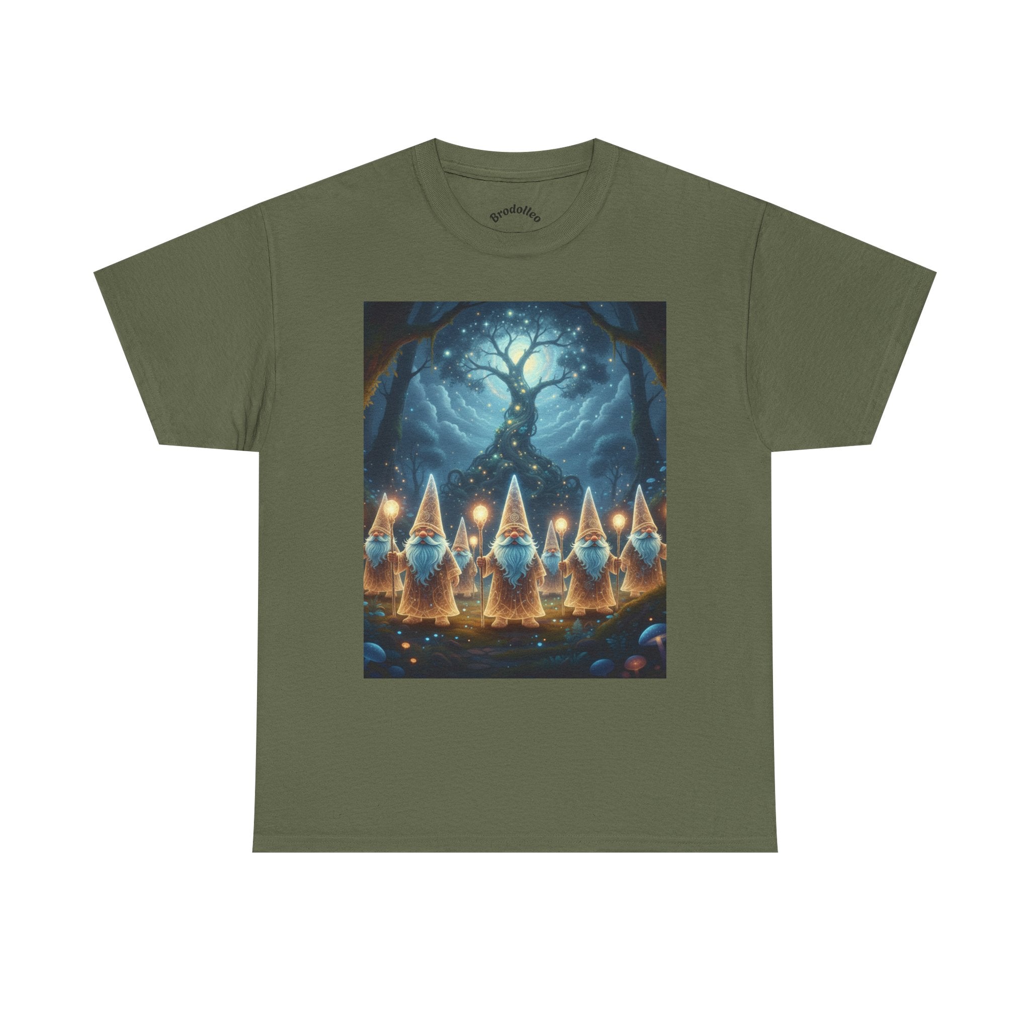 Gnome Lanterns Tee — Whimsical Forest Gnomes Nightlight T-Shirt
