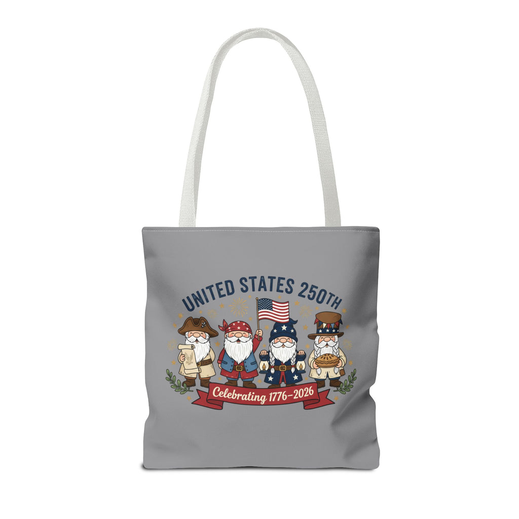 United States 250th Tote Bag — Celebrating 1776–2026 Patriotic Gnome Design