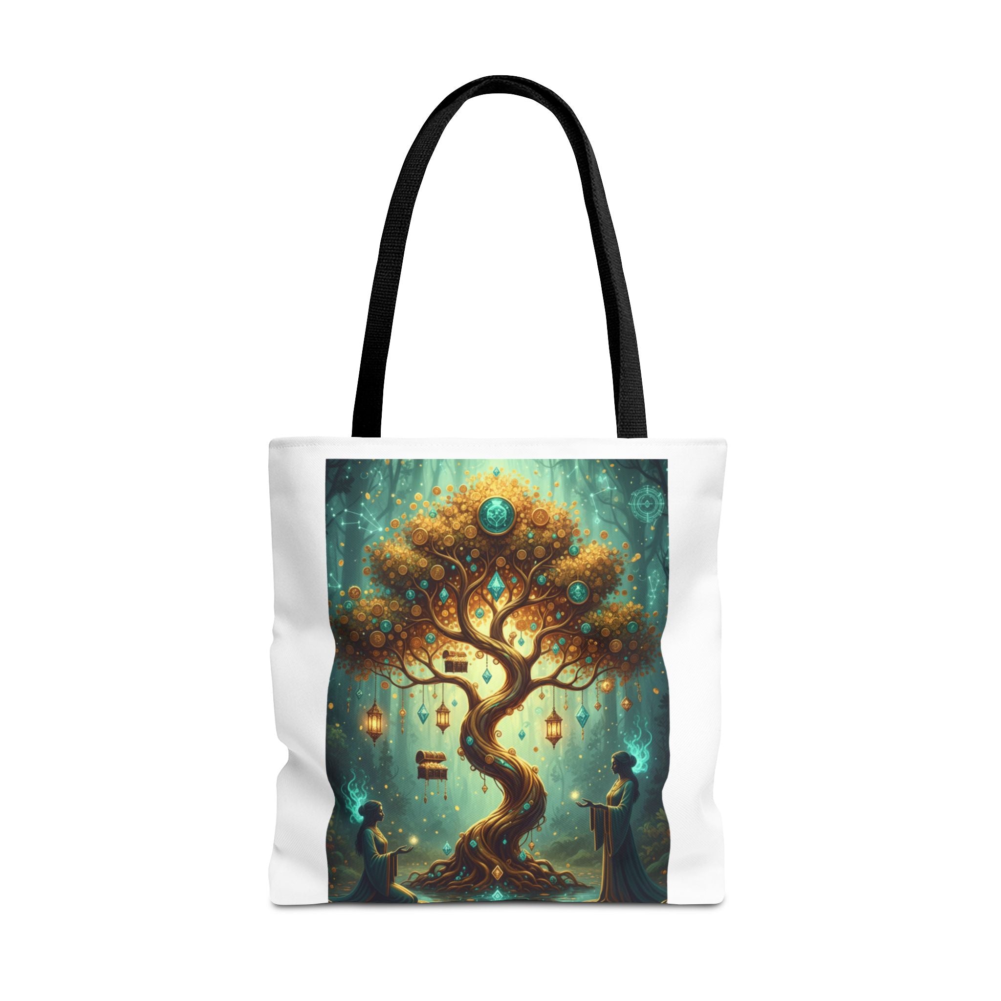 Enchanted Tree Tote Bag — Magical Night Forest Art AOP