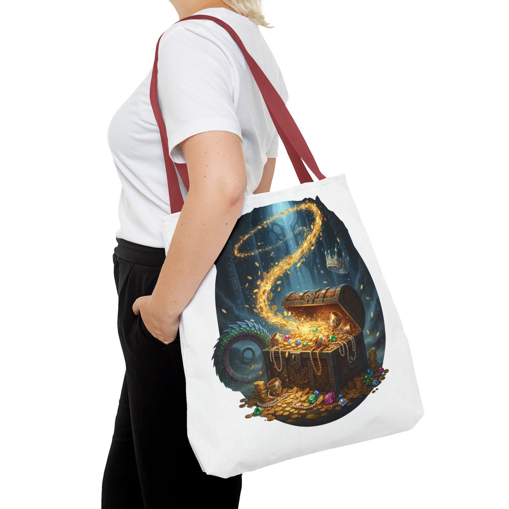 Magic Treasure Chest Tote Bag — Fantasy Pirate Gold Illustration Tote